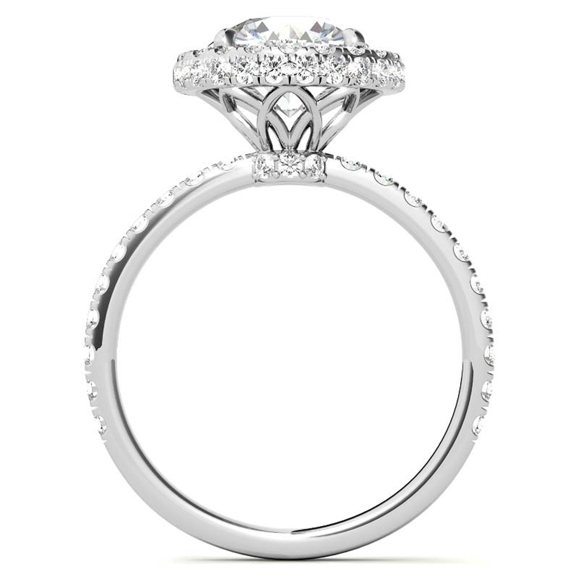 Sparkling Round Cut Halo Ring for Women