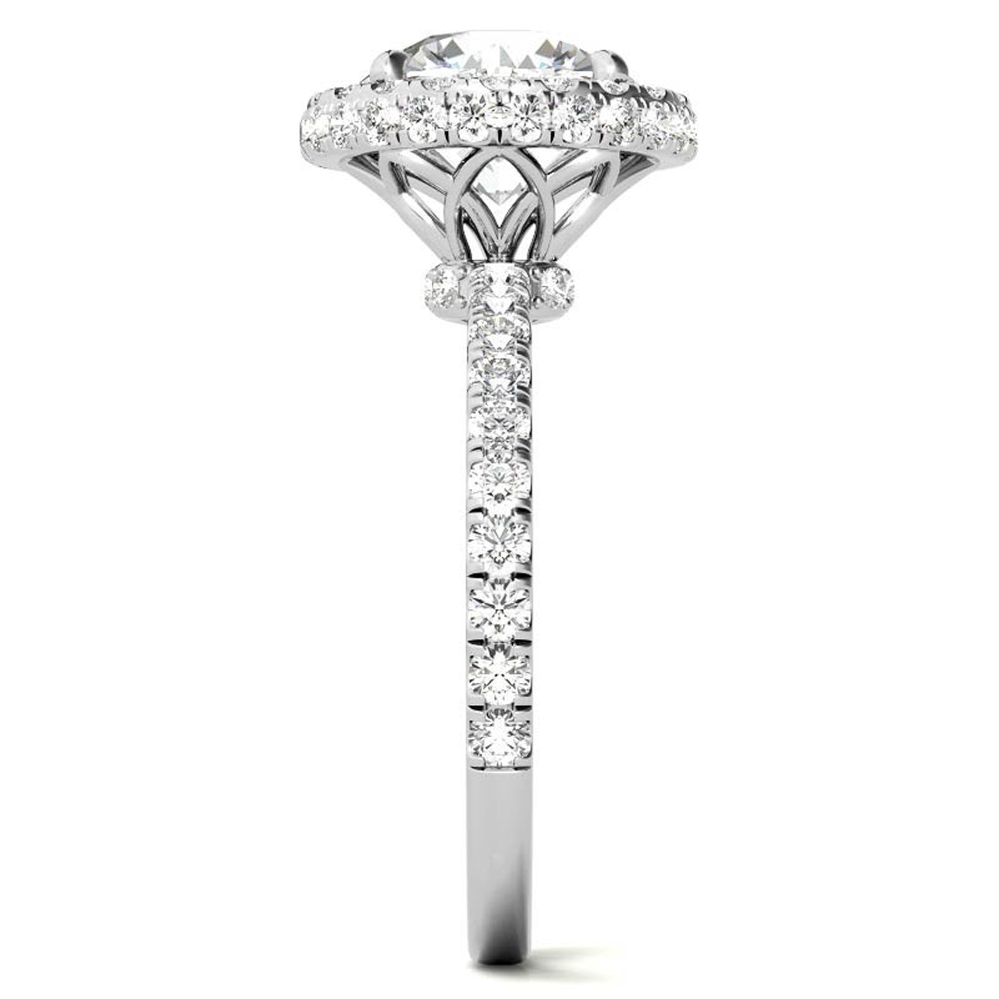 Sparkling Round Cut Halo Ring for Women