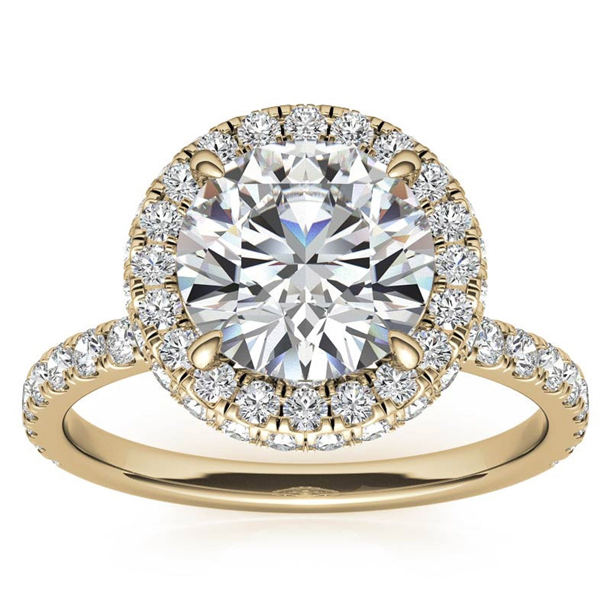 Sparkling Round Cut Halo Ring for Women