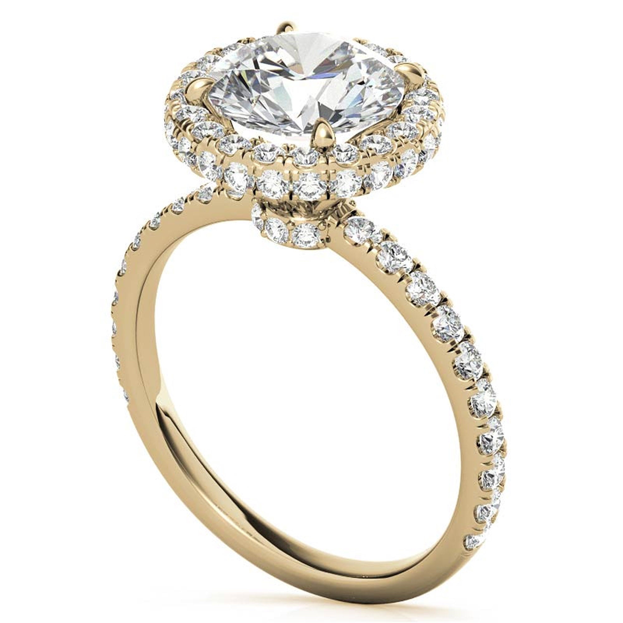 Sparkling Round Cut Halo Ring for Women
