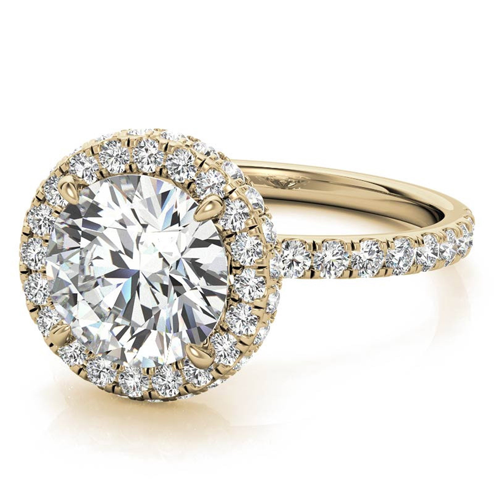 Sparkling Round Cut Halo Ring for Women