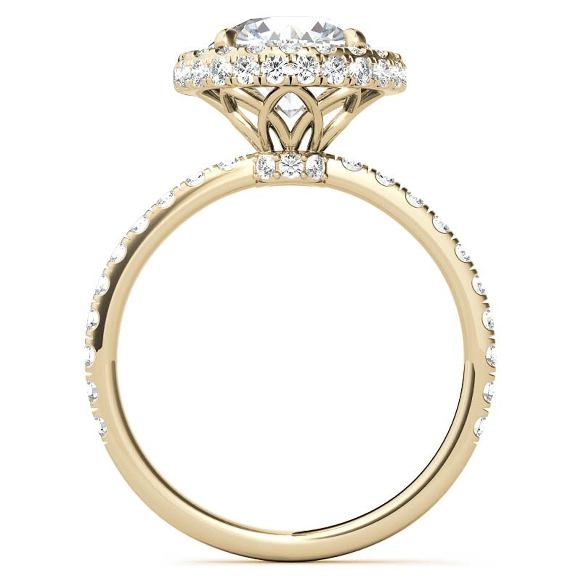 Sparkling Round Cut Halo Ring for Women