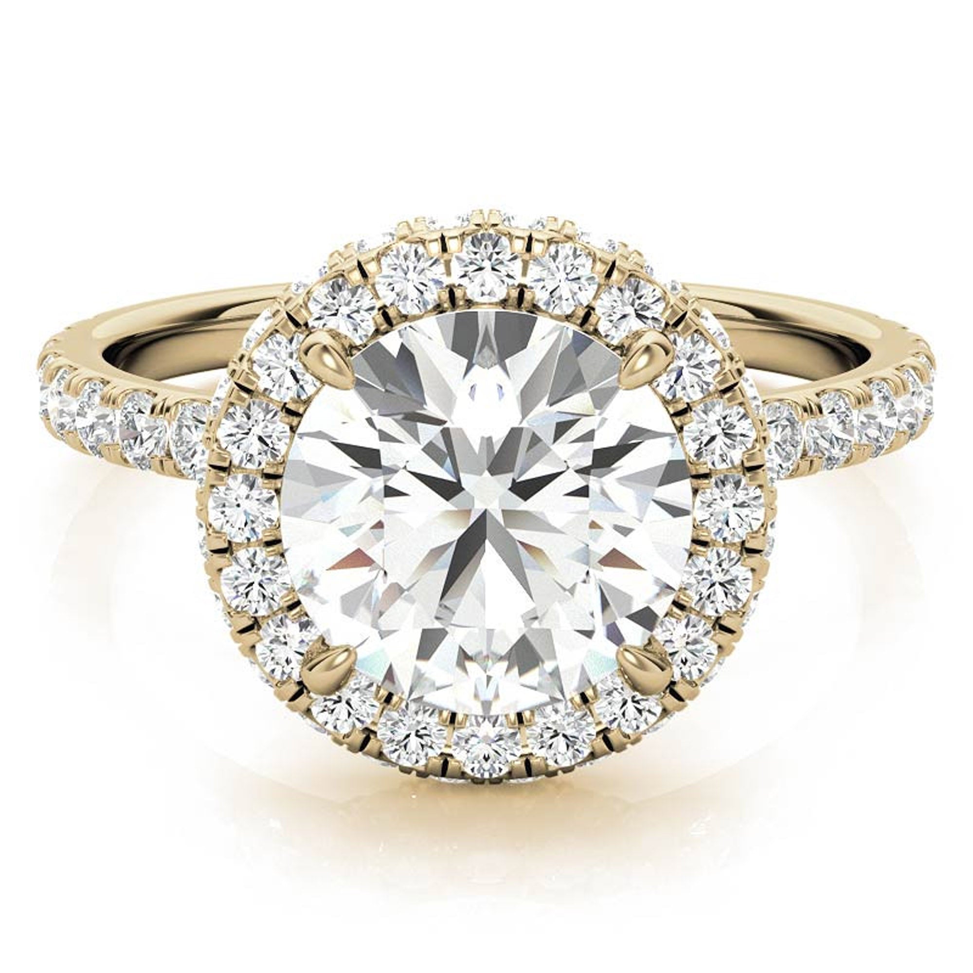 Sparkling Round Cut Halo Ring for Women