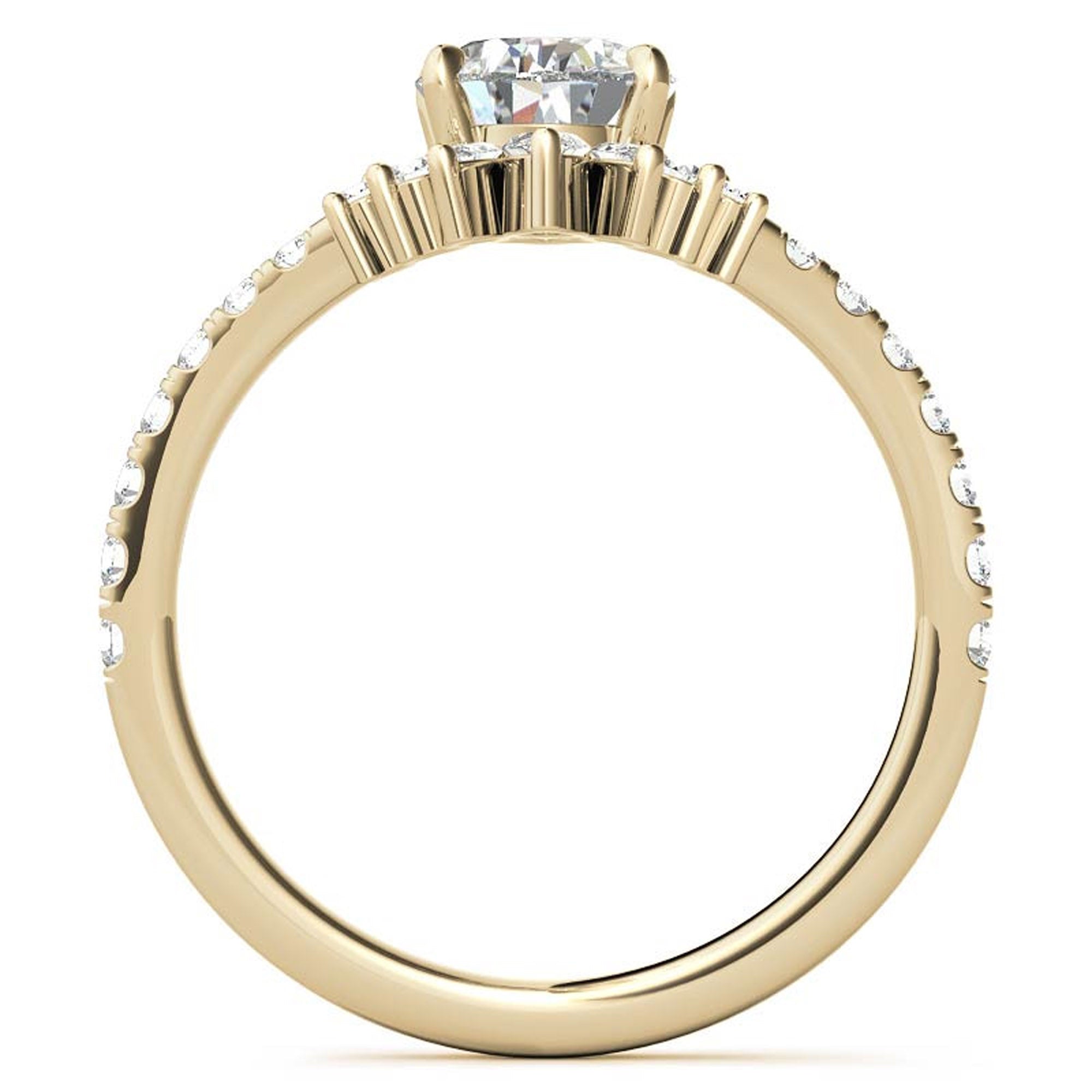 Sparkling Petal Crown Ring