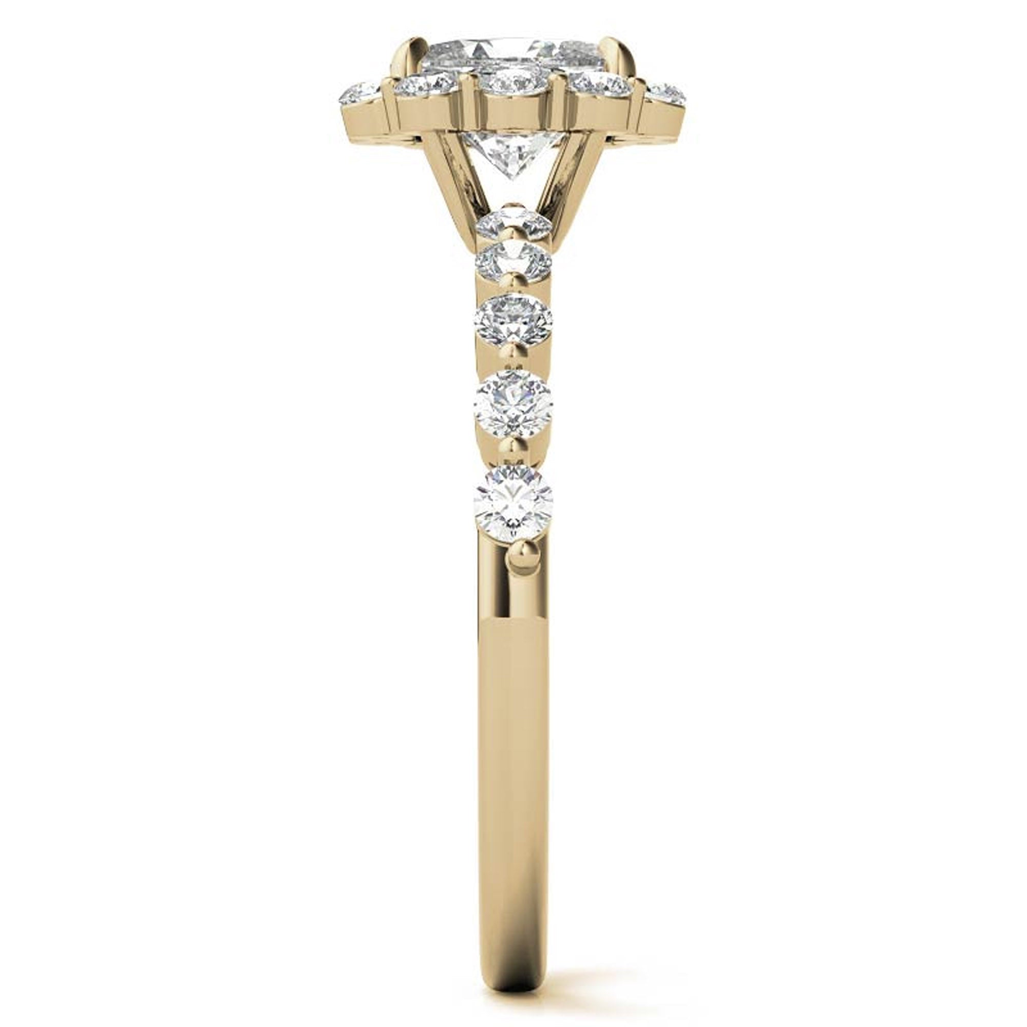 Gold Plated Oval Halo Ring