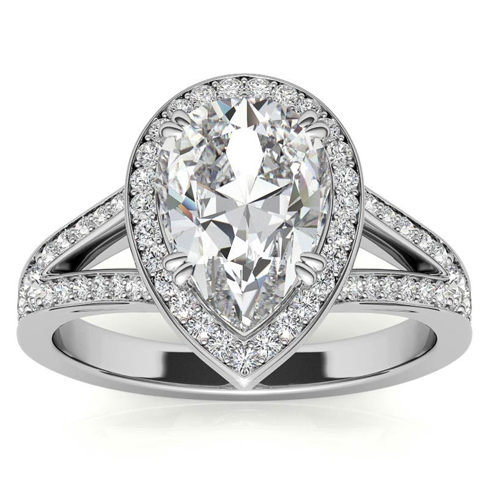 Silver Starlight Halo Ring