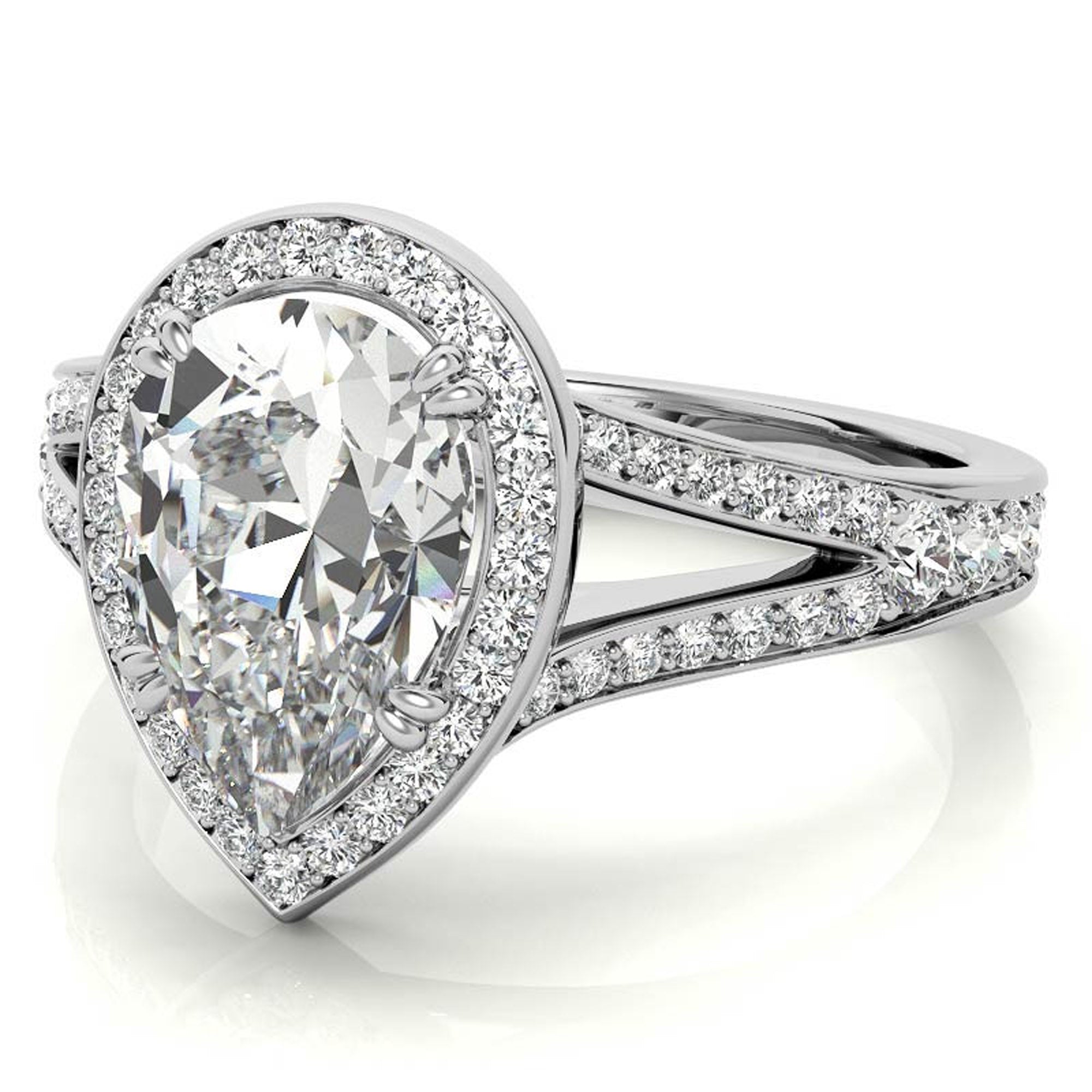 Silver Starlight Halo Ring