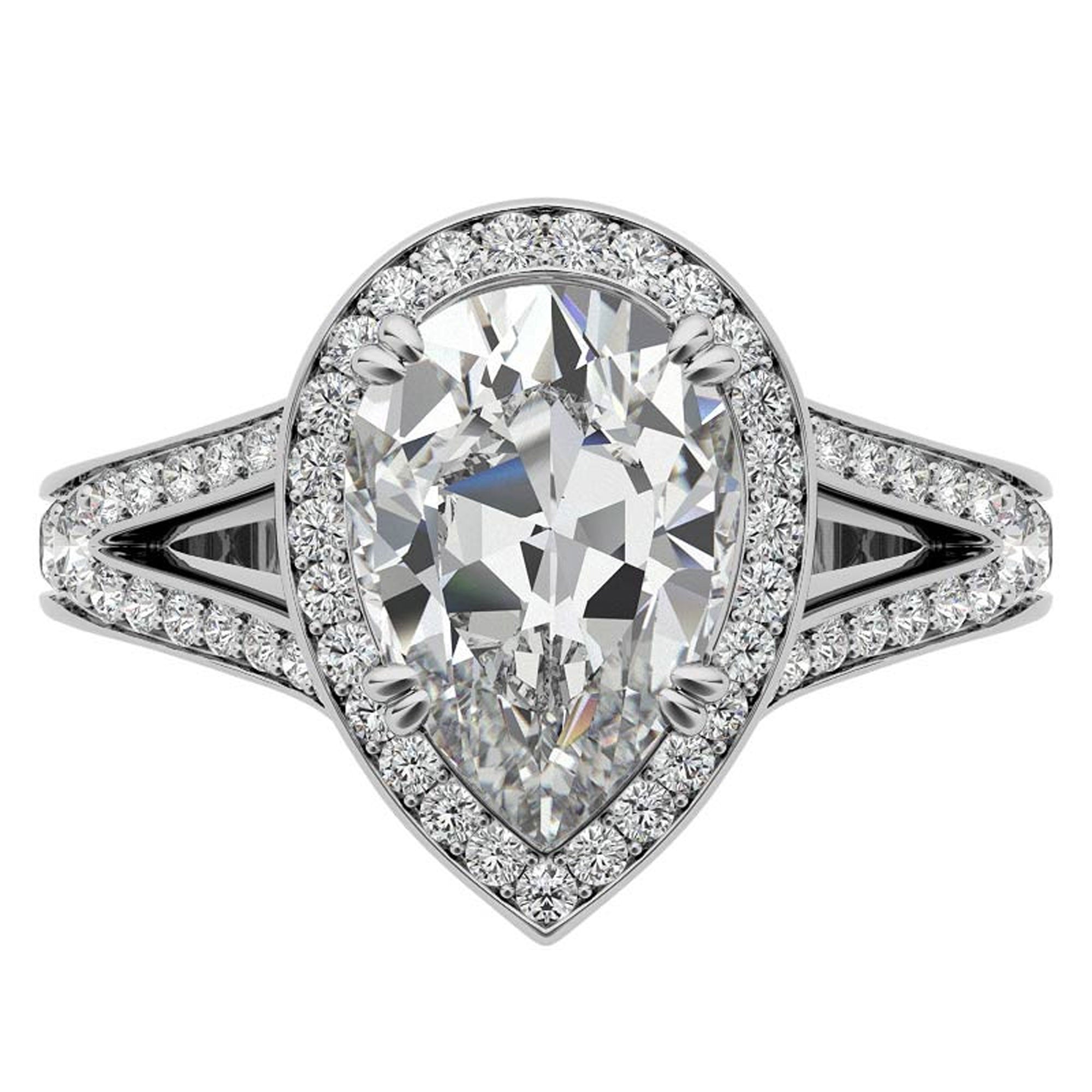 Silver Starlight Halo Ring