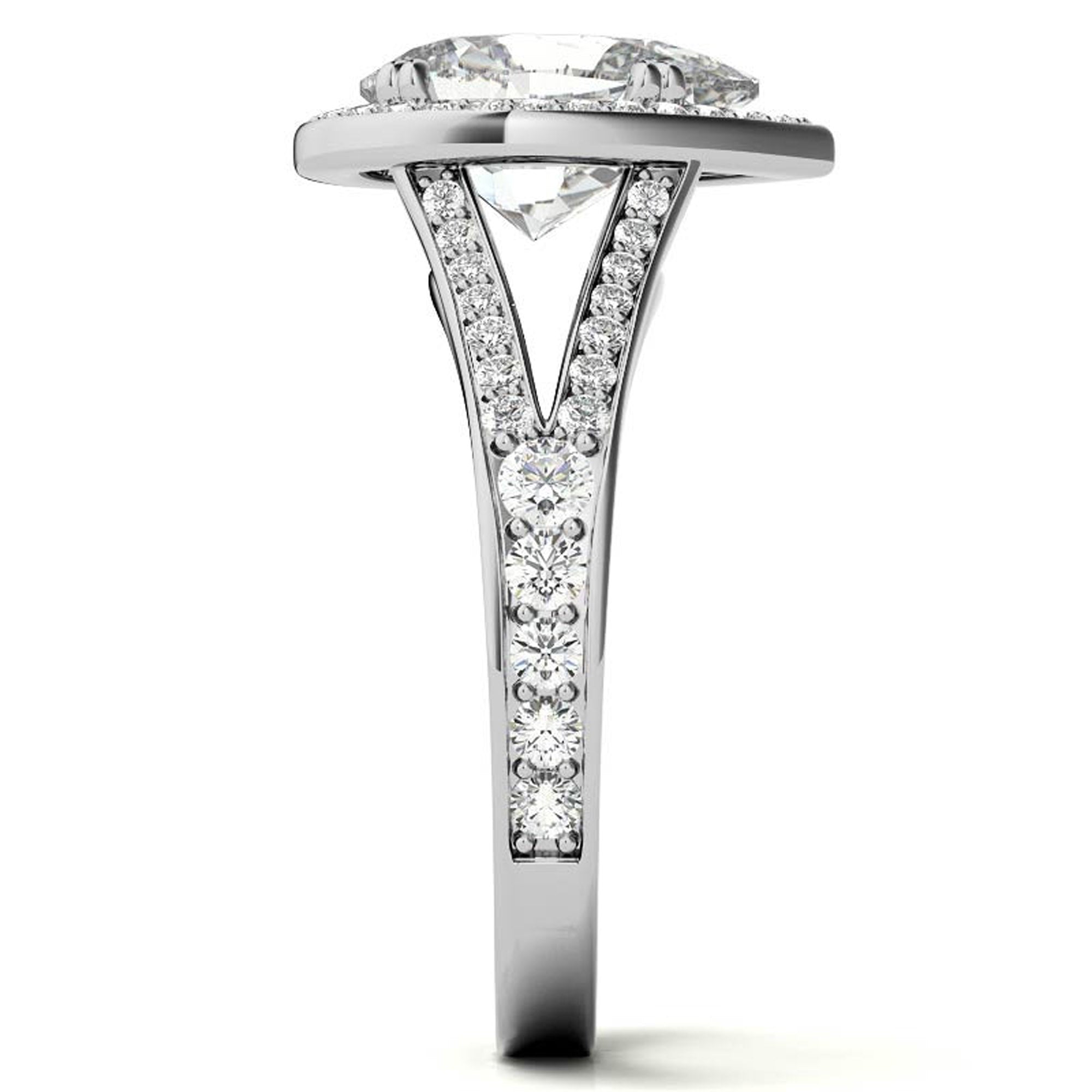 Silver Starlight Halo Ring