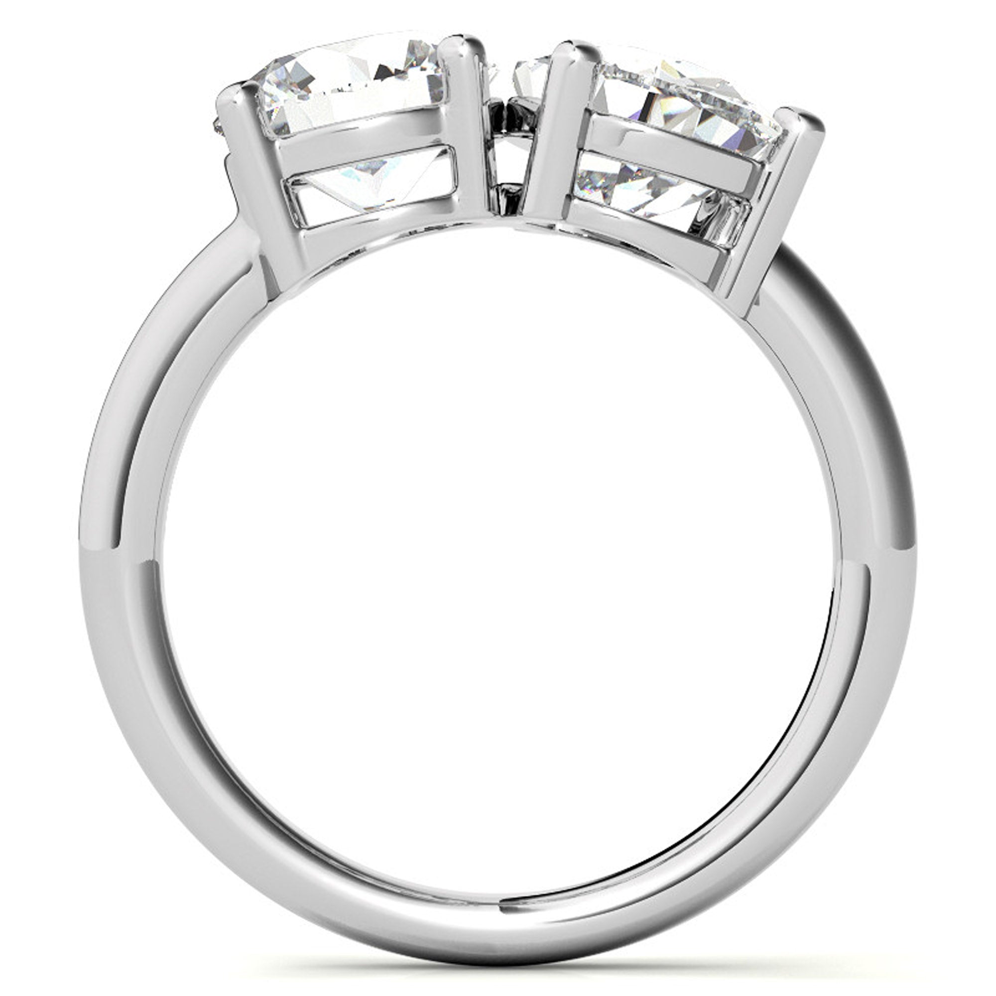 Minimalist Two Stone Ring for Her