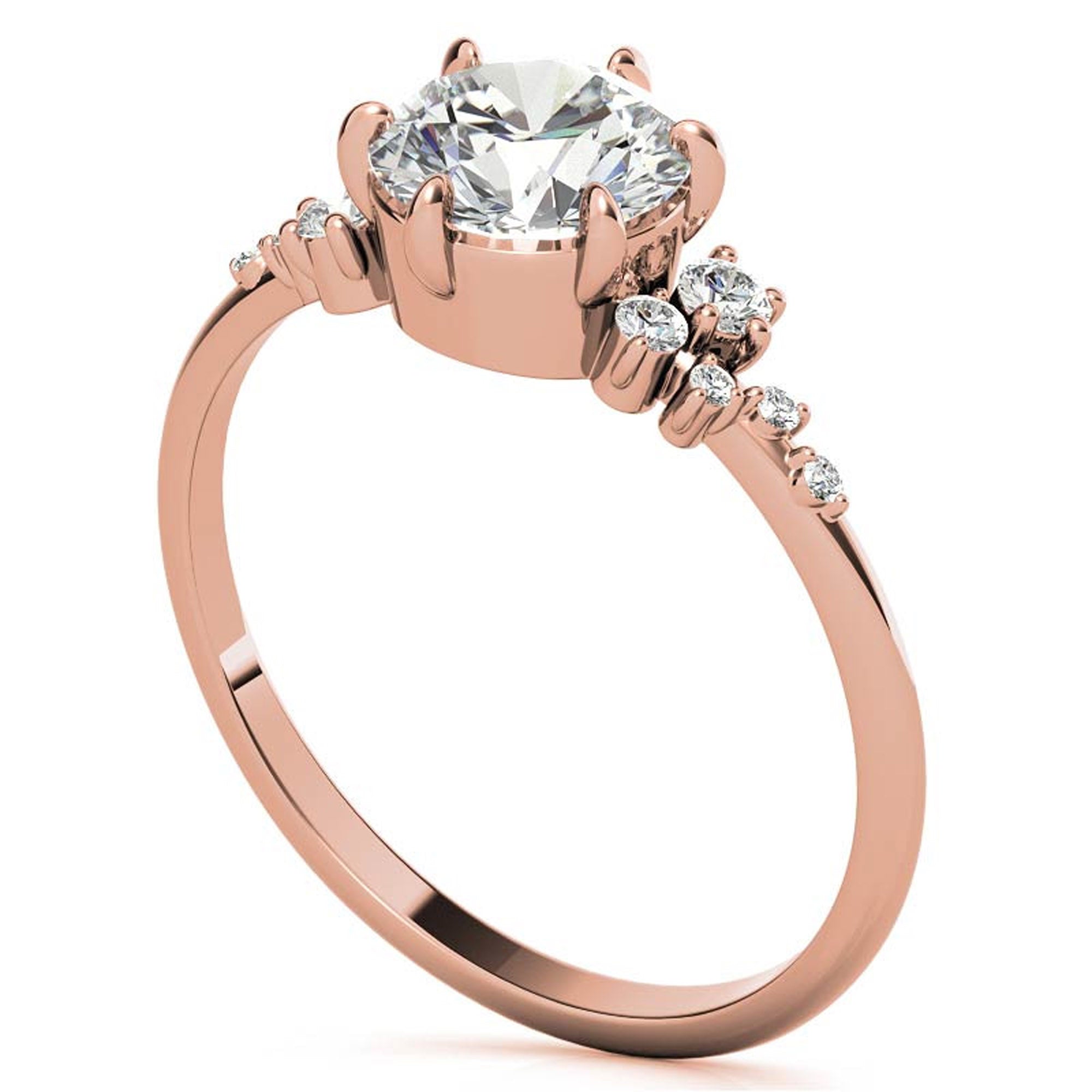 Round Cut Stackable Ring Set