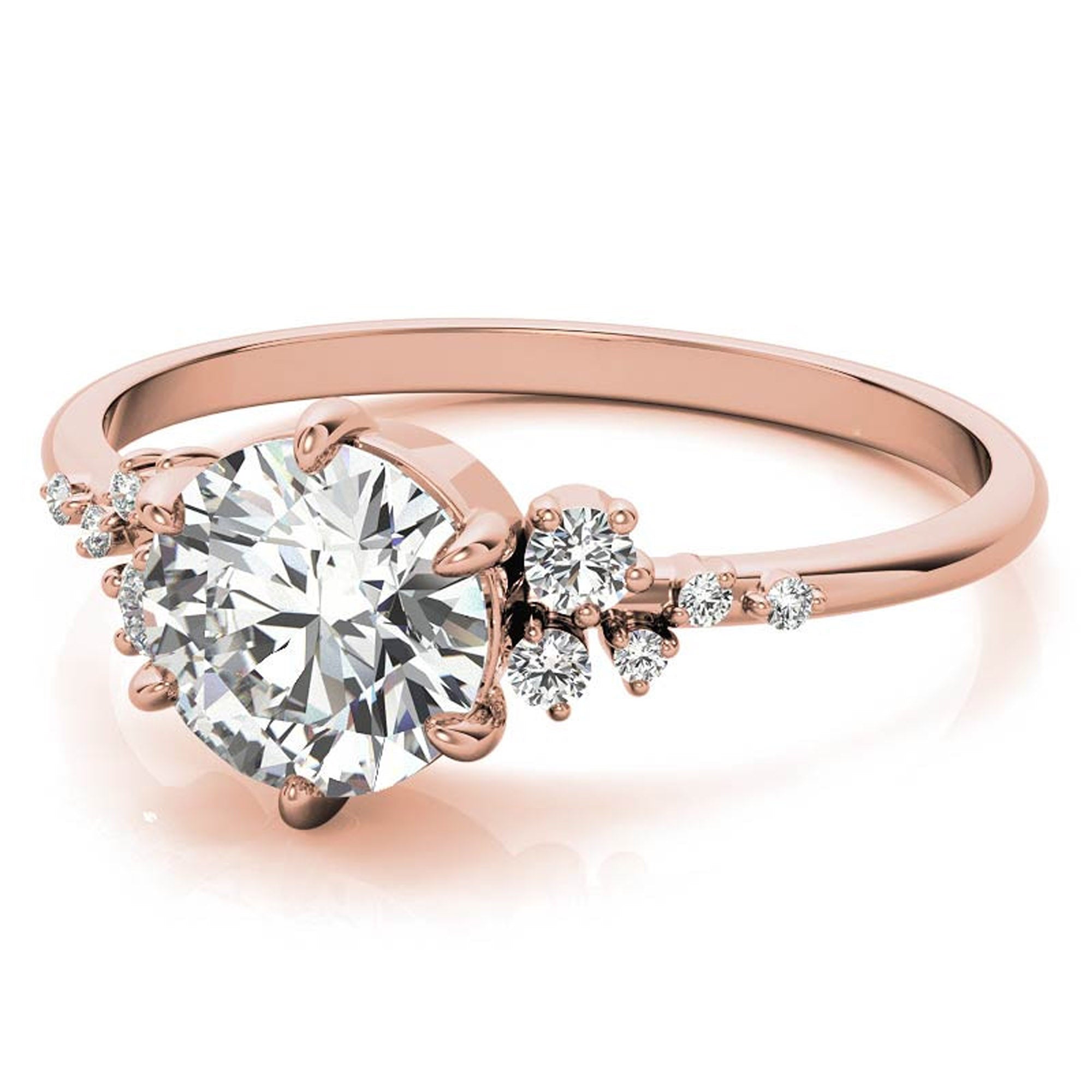 Round Cut Stackable Ring Set