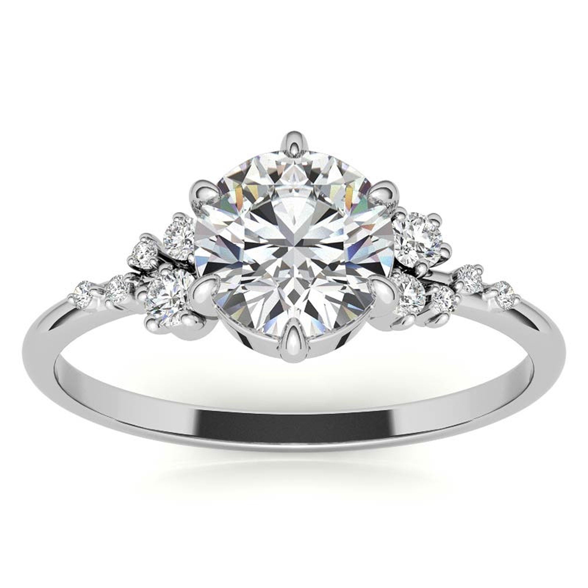 Round Cut Stackable Ring Set