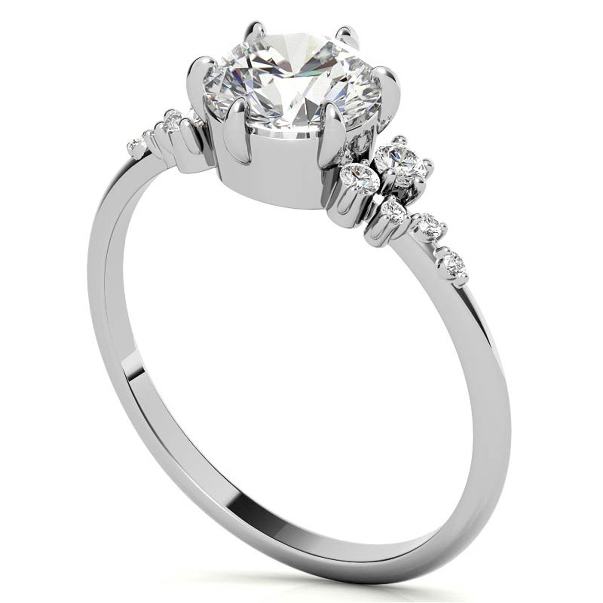 Round Cut Stackable Ring Set