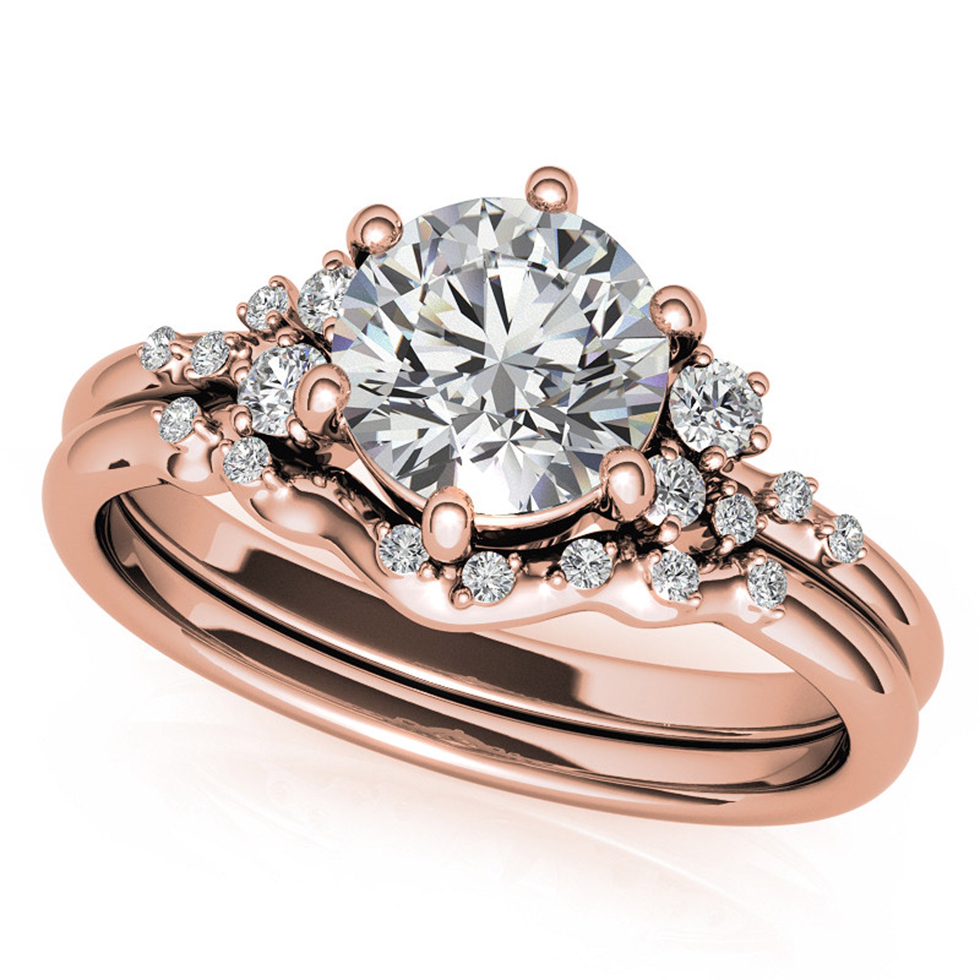Round Cut Stackable Ring Set