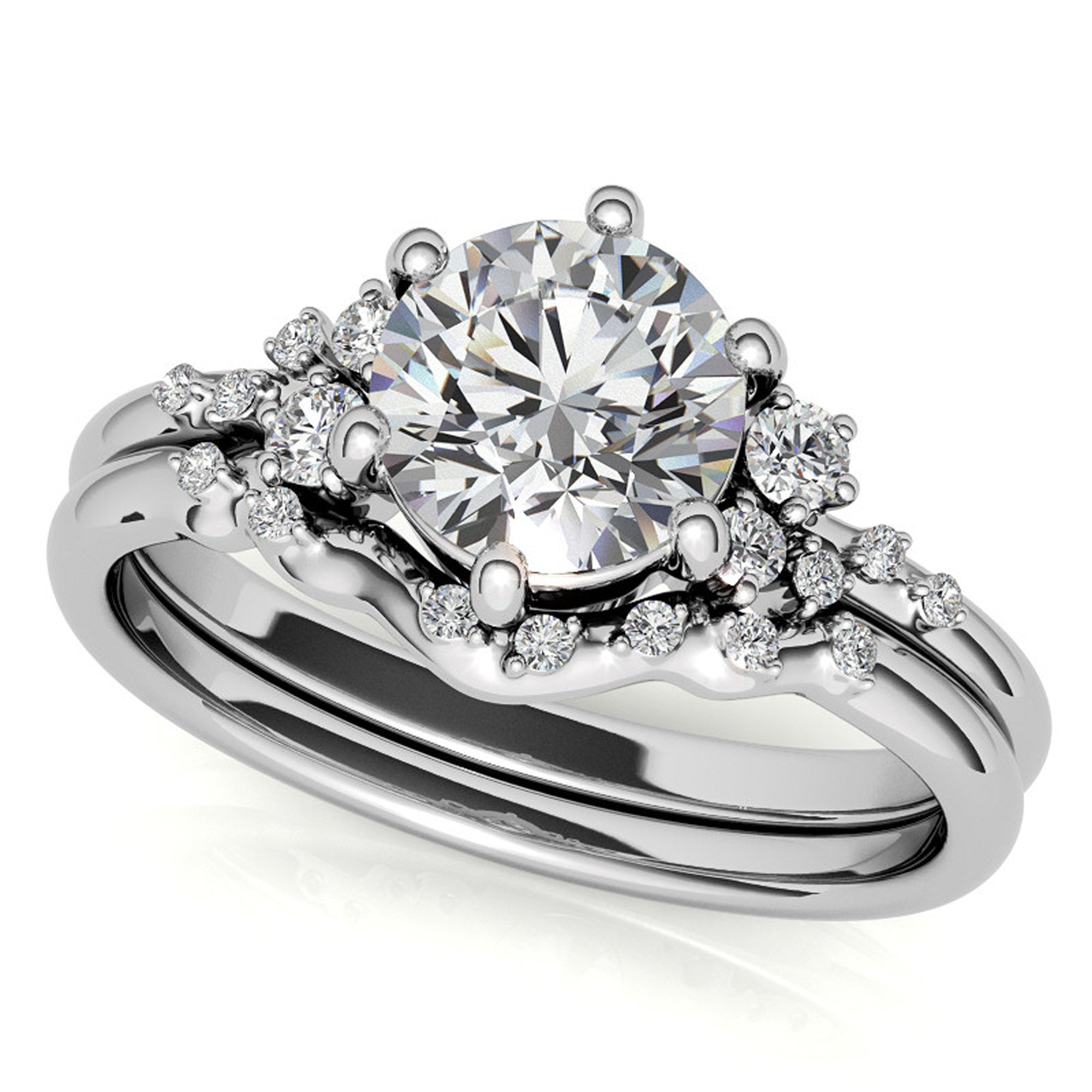Round Cut Stackable Ring Set