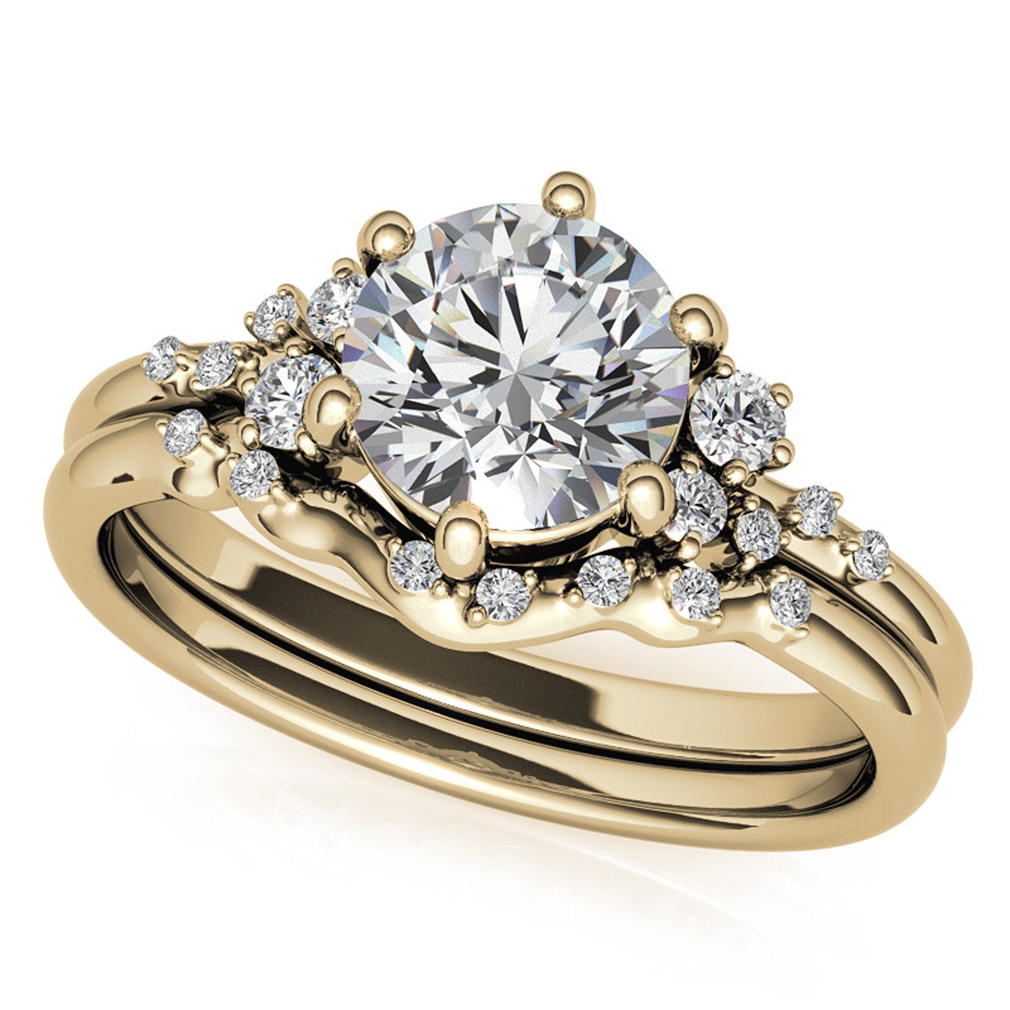 Round Cut Stackable Ring Set