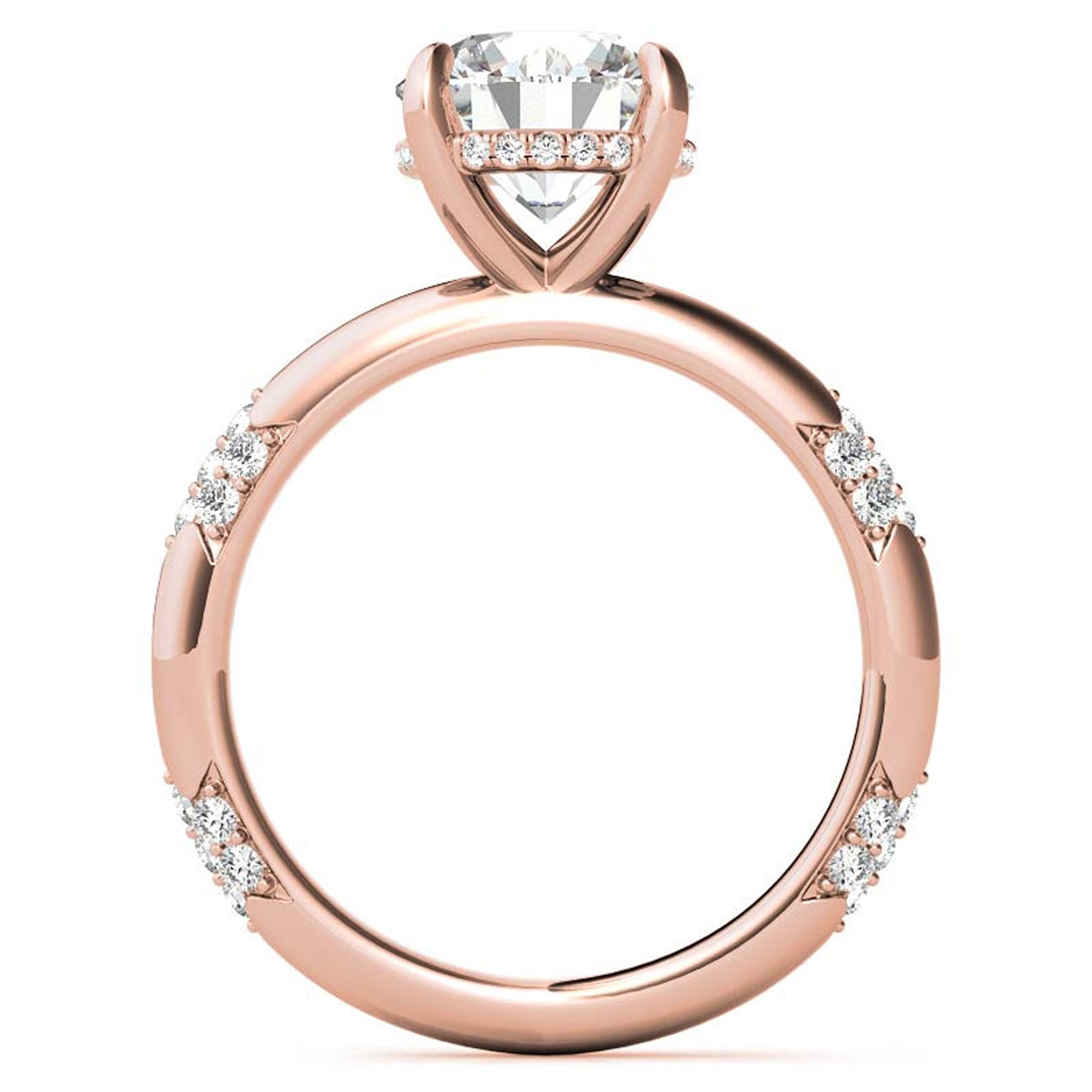 Stylish Rose Gold Plated Solitaire Ring