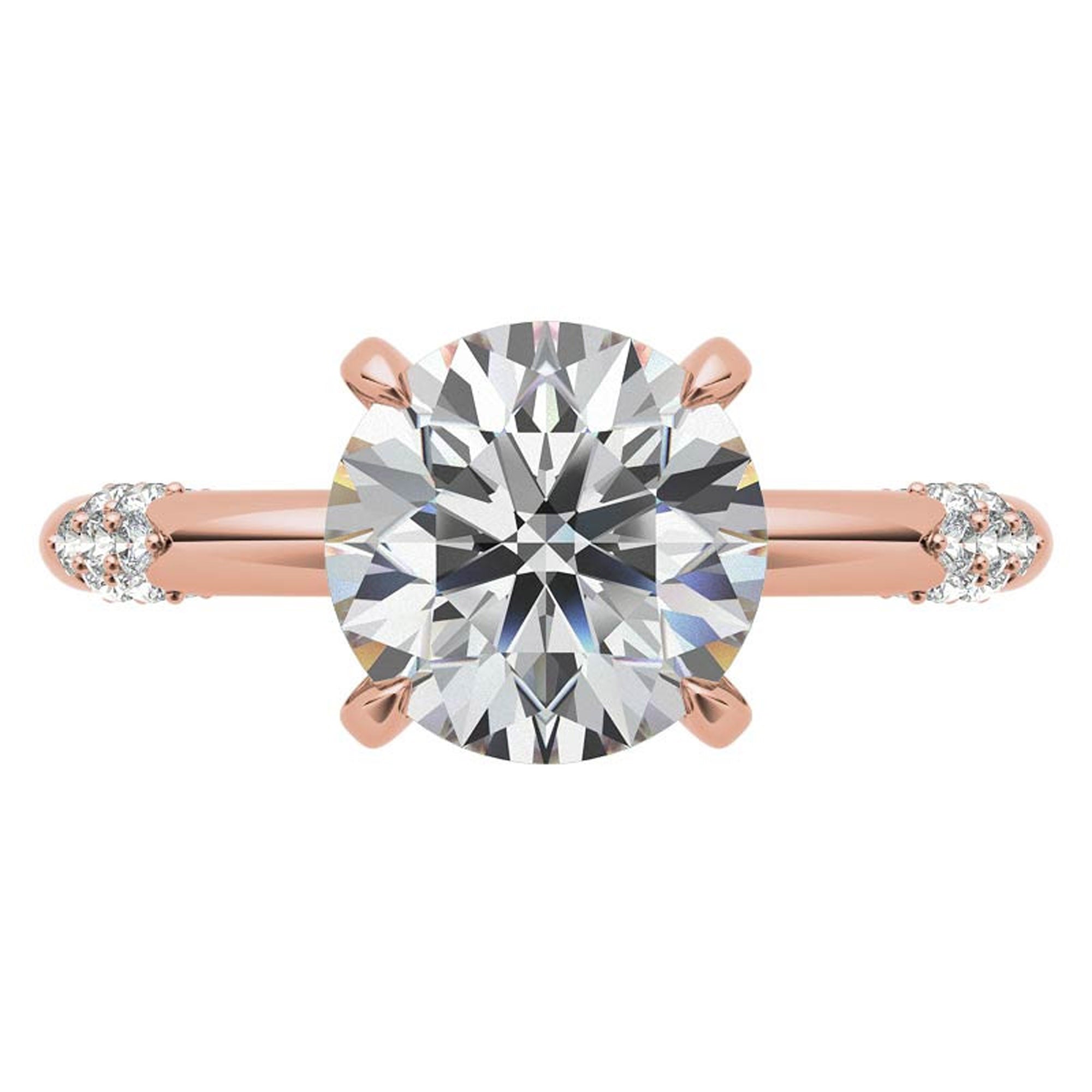 Stylish Rose Gold Plated Solitaire Ring