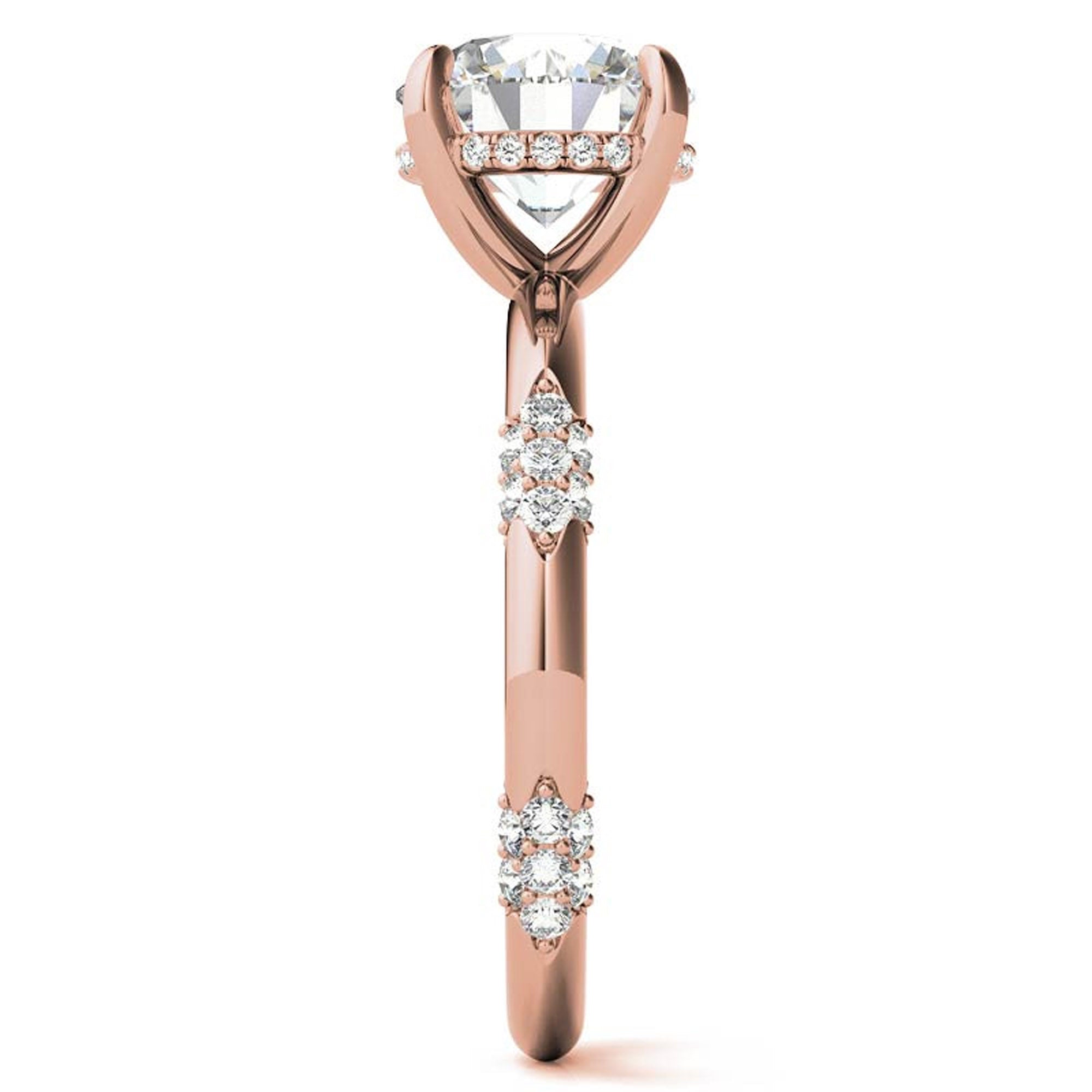 Stylish Rose Gold Plated Solitaire Ring