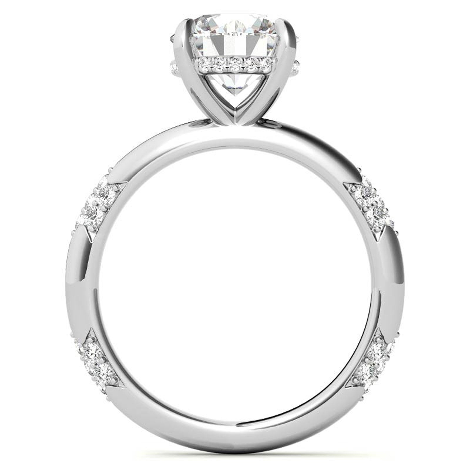 Stylish White Gold Plated Solitaire Ring