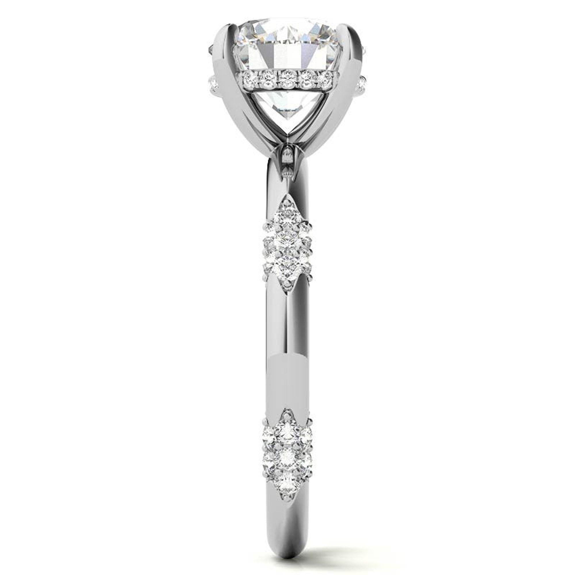 Stylish White Gold Plated Solitaire Ring