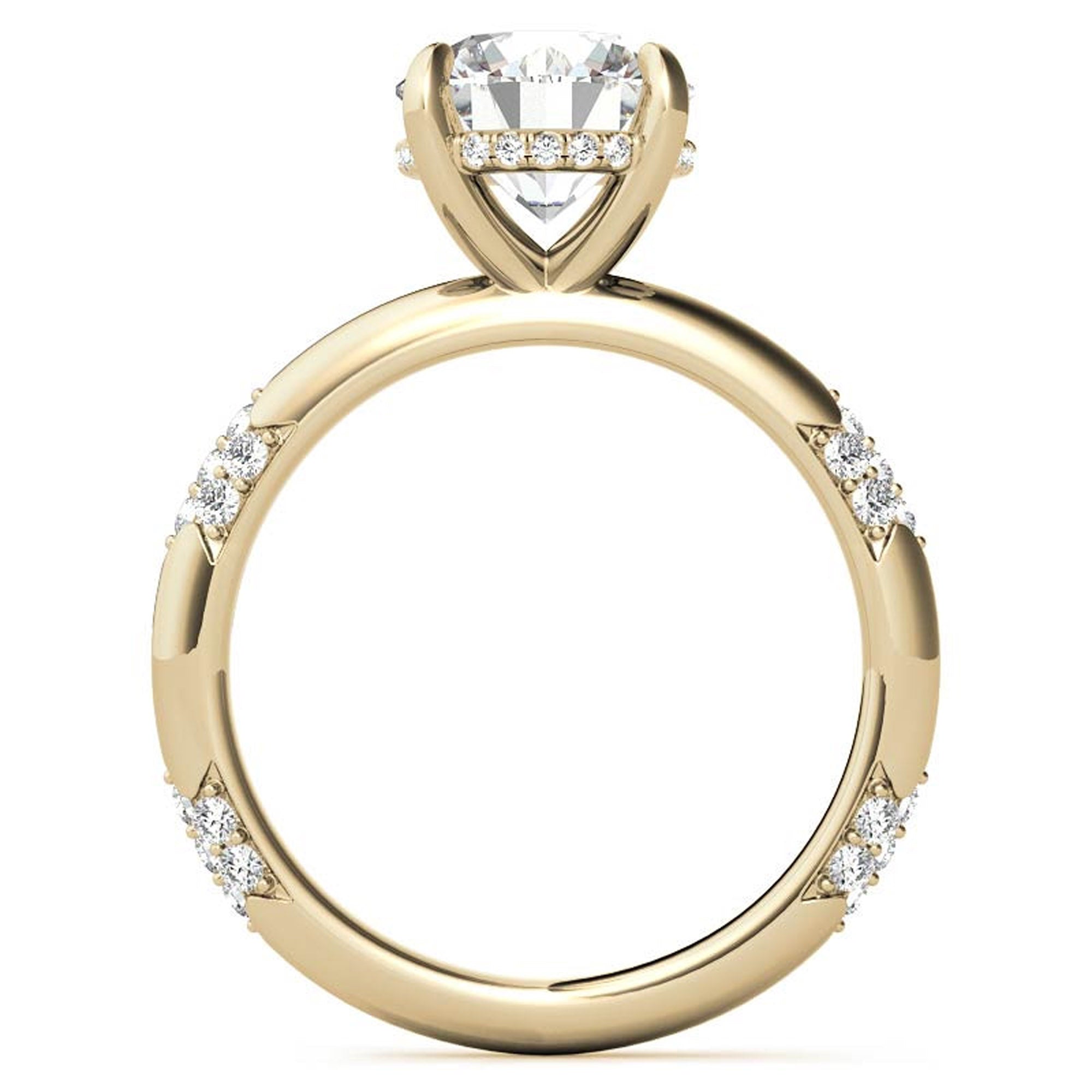 Stylish Yellow Gold Plated Solitaire Ring