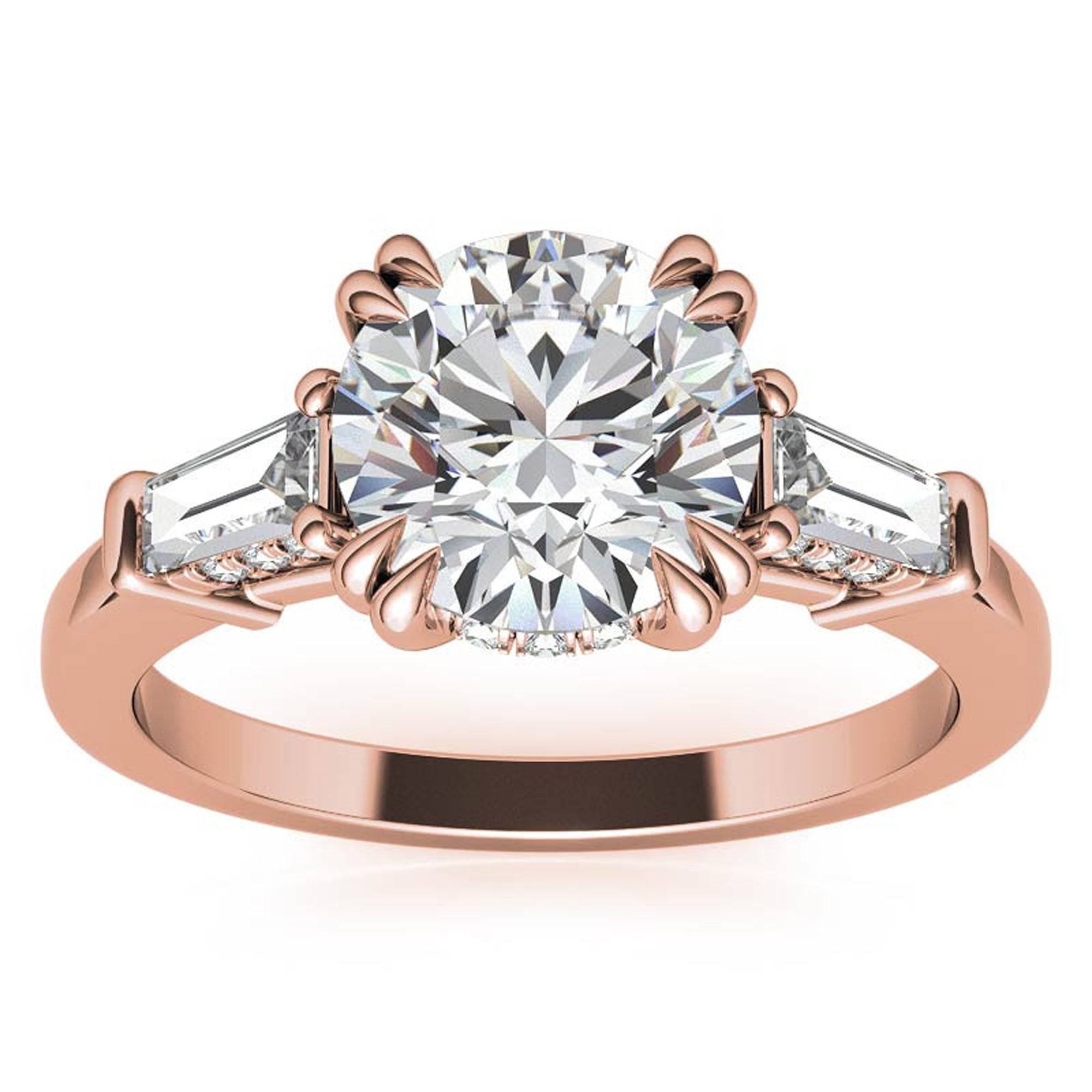Rose Gold Diamond Stackable Ring Set