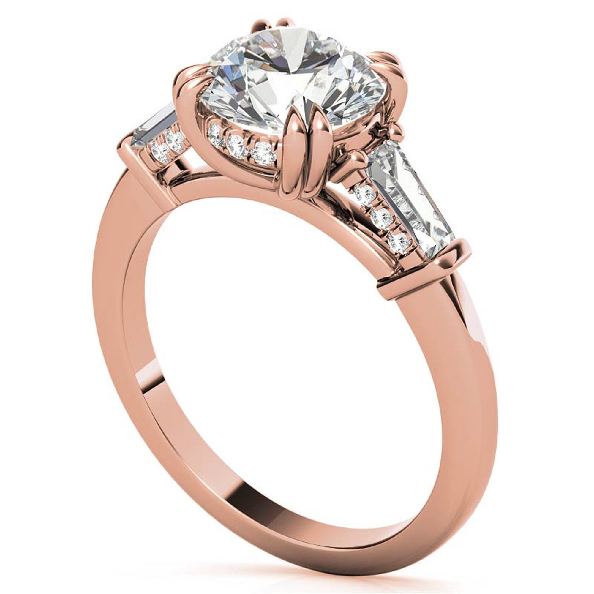Rose Gold Diamond Stackable Ring Set