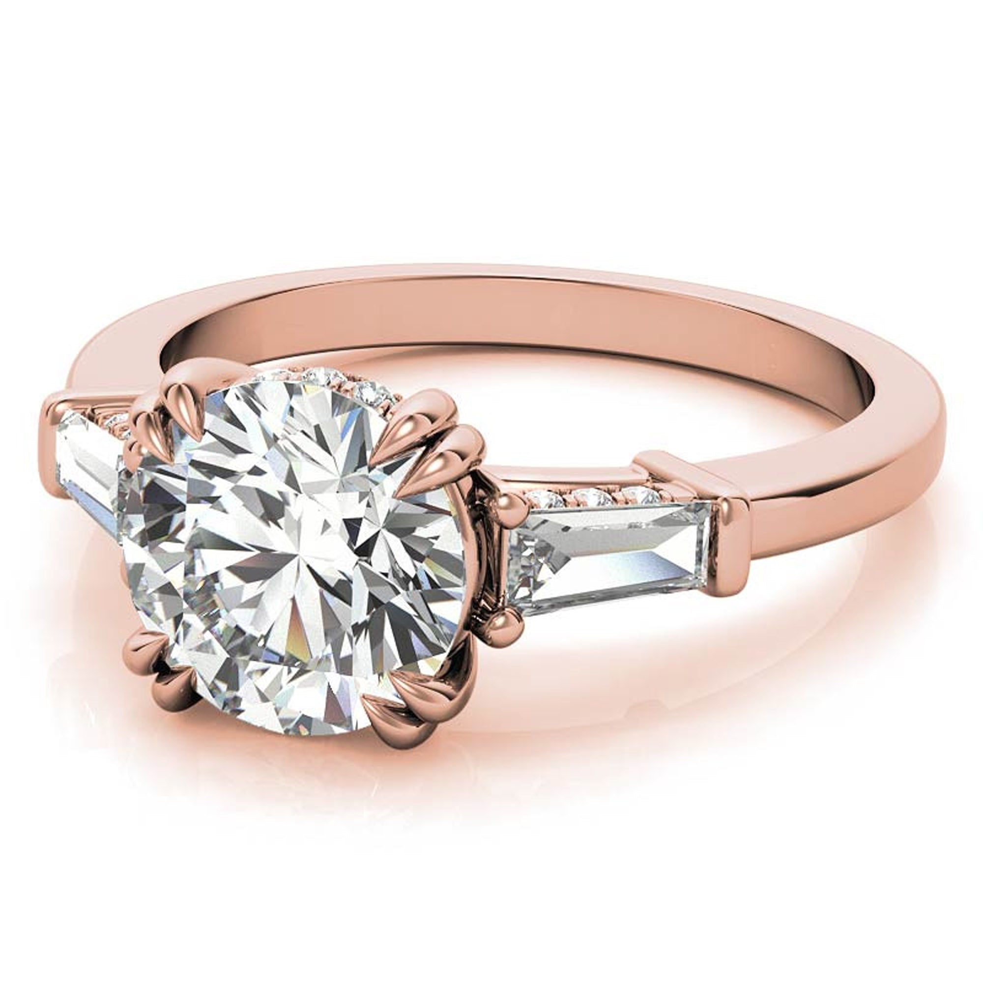 Rose Gold Diamond Stackable Ring Set