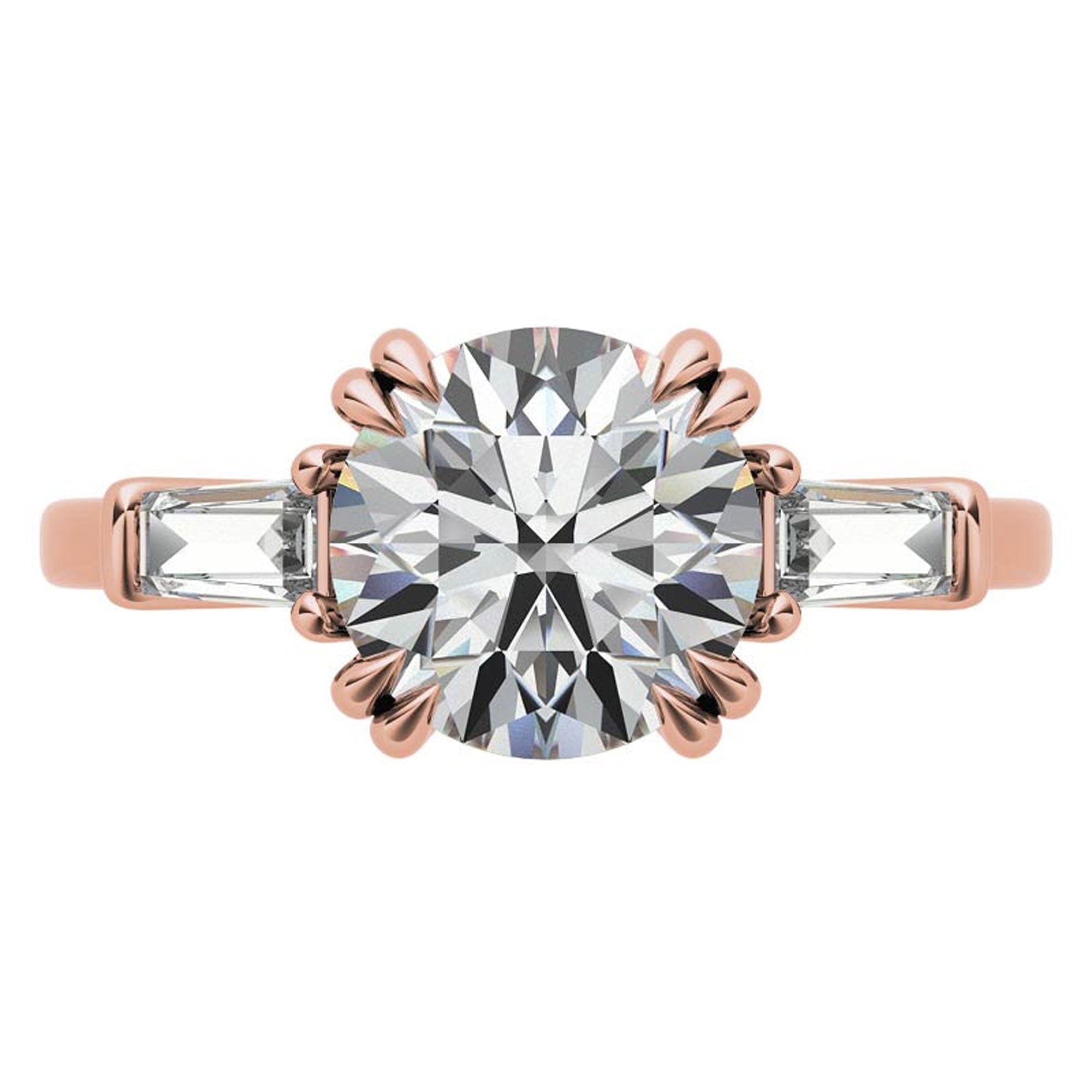 Rose Gold Diamond Stackable Ring Set