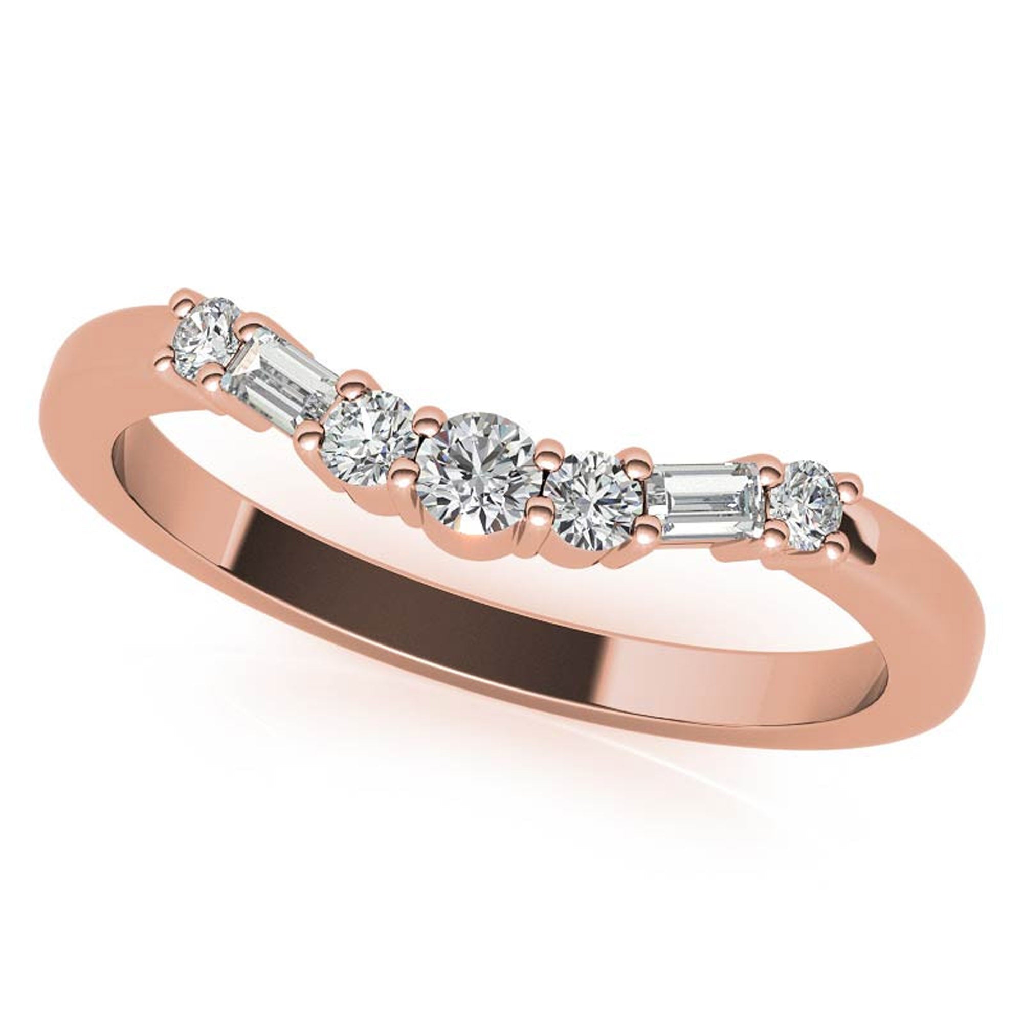 Rose Gold Diamond Stackable Ring Set