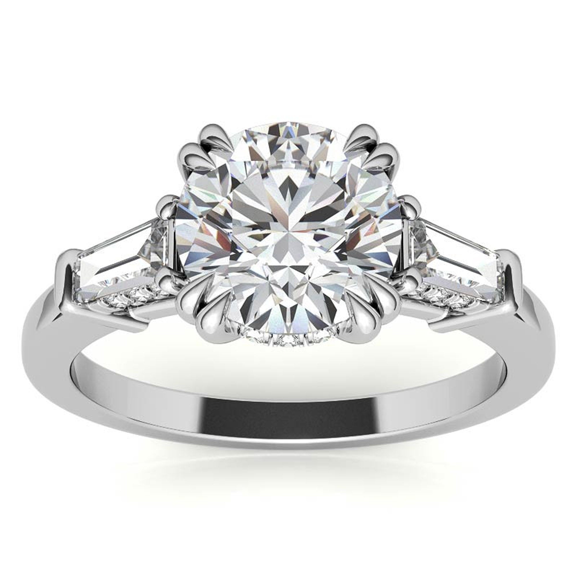 White Gold Diamond Stackable Ring Set