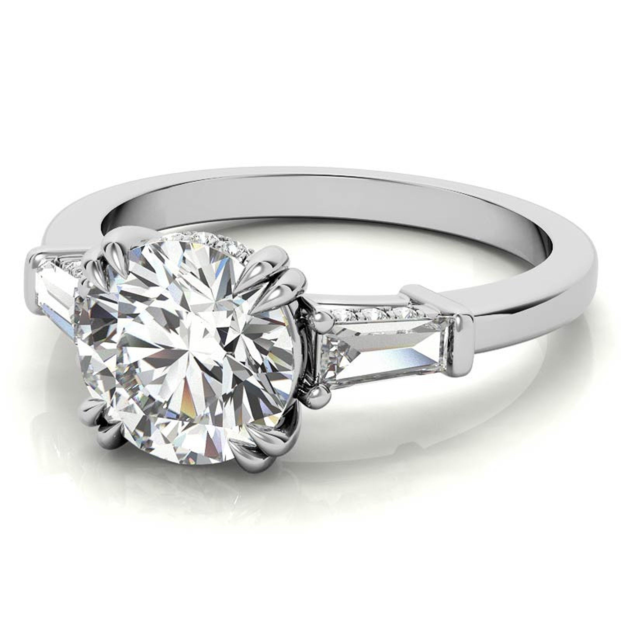 White Gold Diamond Stackable Ring Set