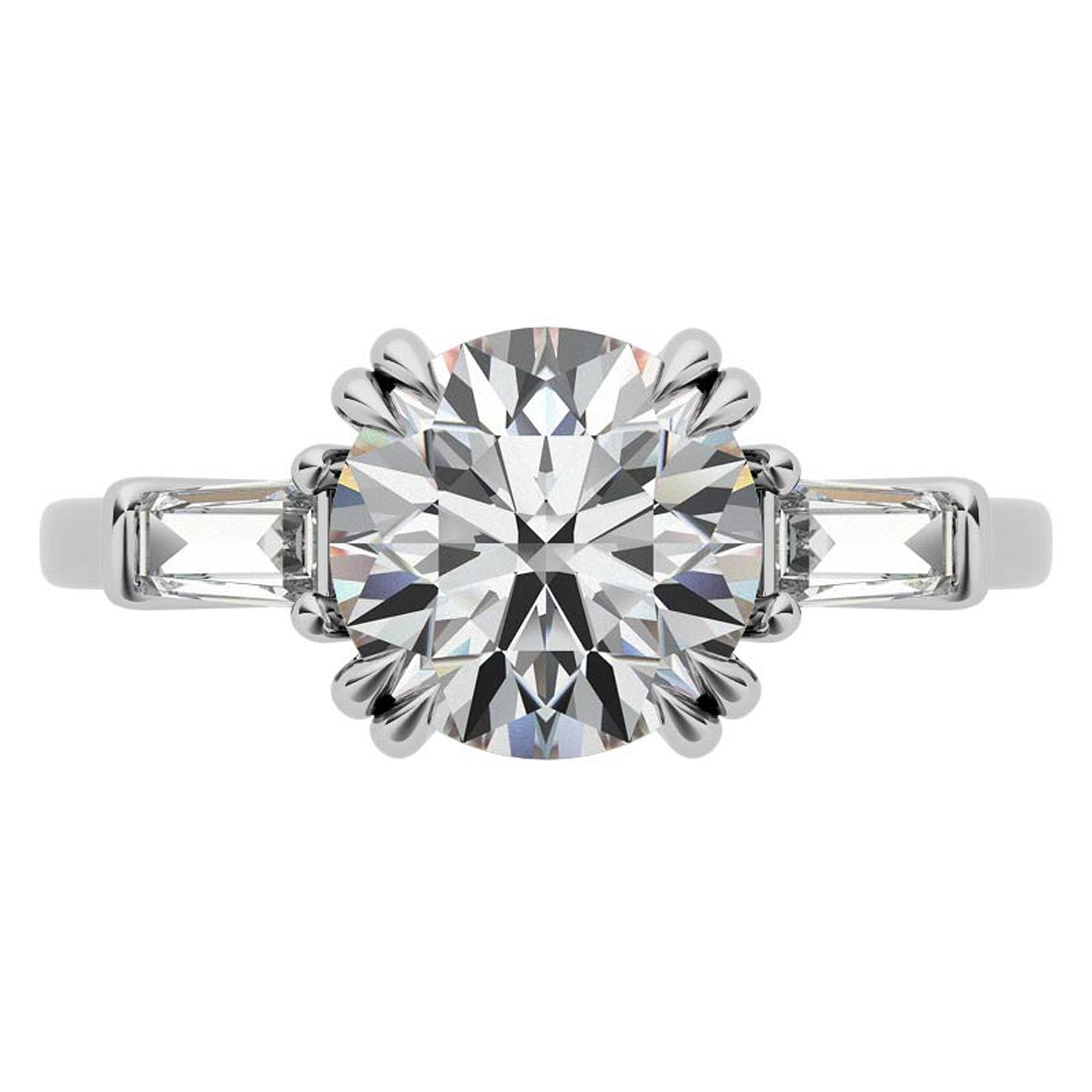 White Gold Diamond Stackable Ring Set