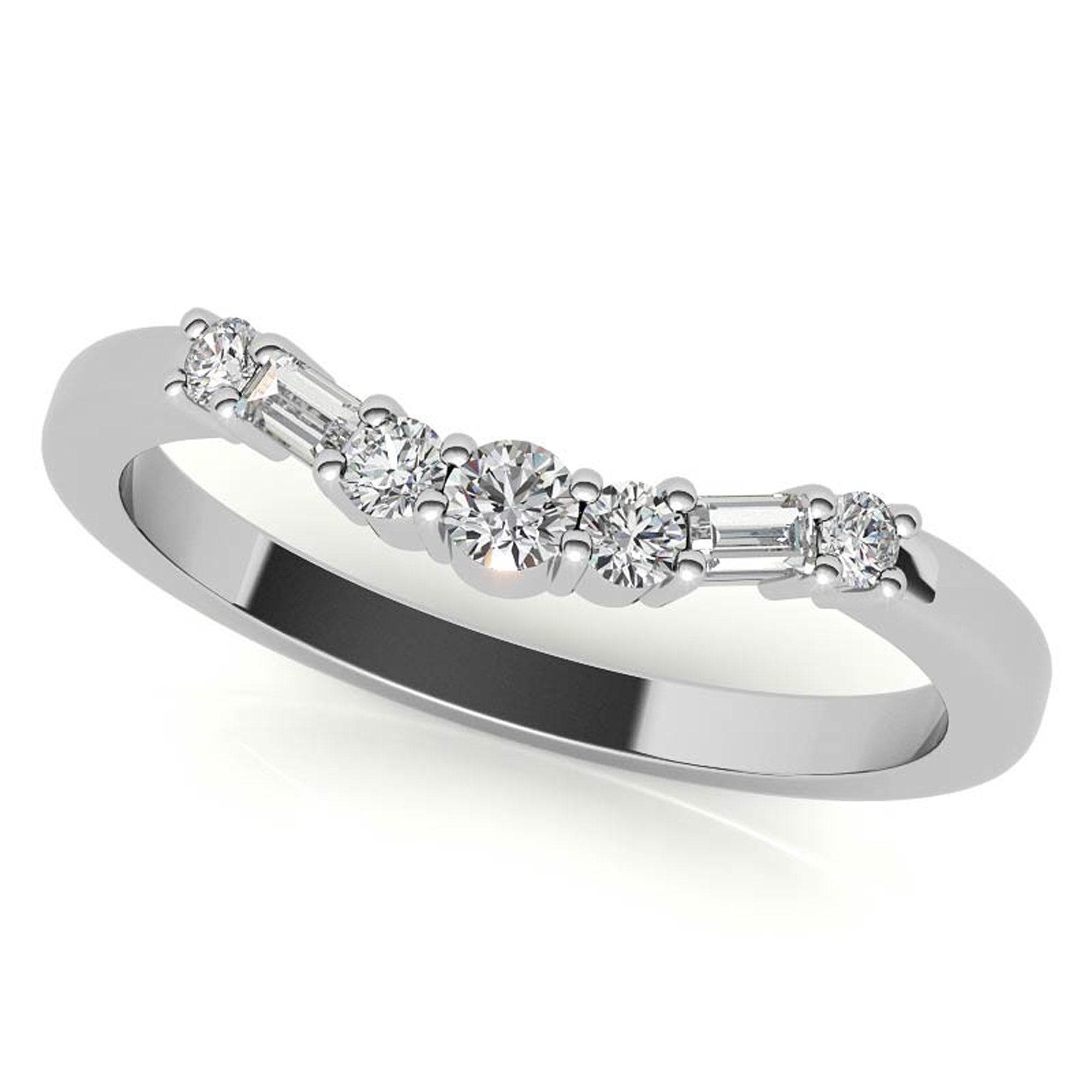 White Gold Diamond Stackable Ring Set