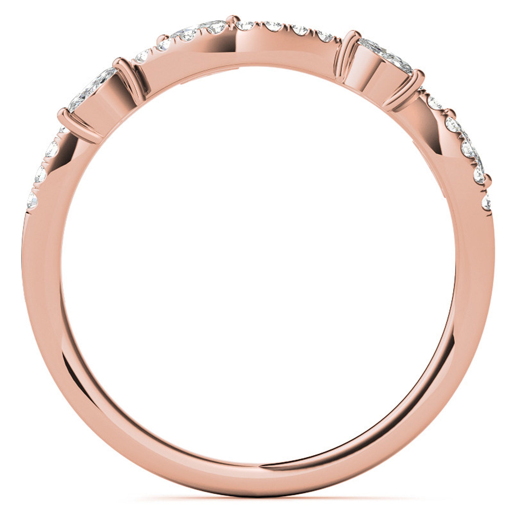 Silver Twist Halo Stack Ring
