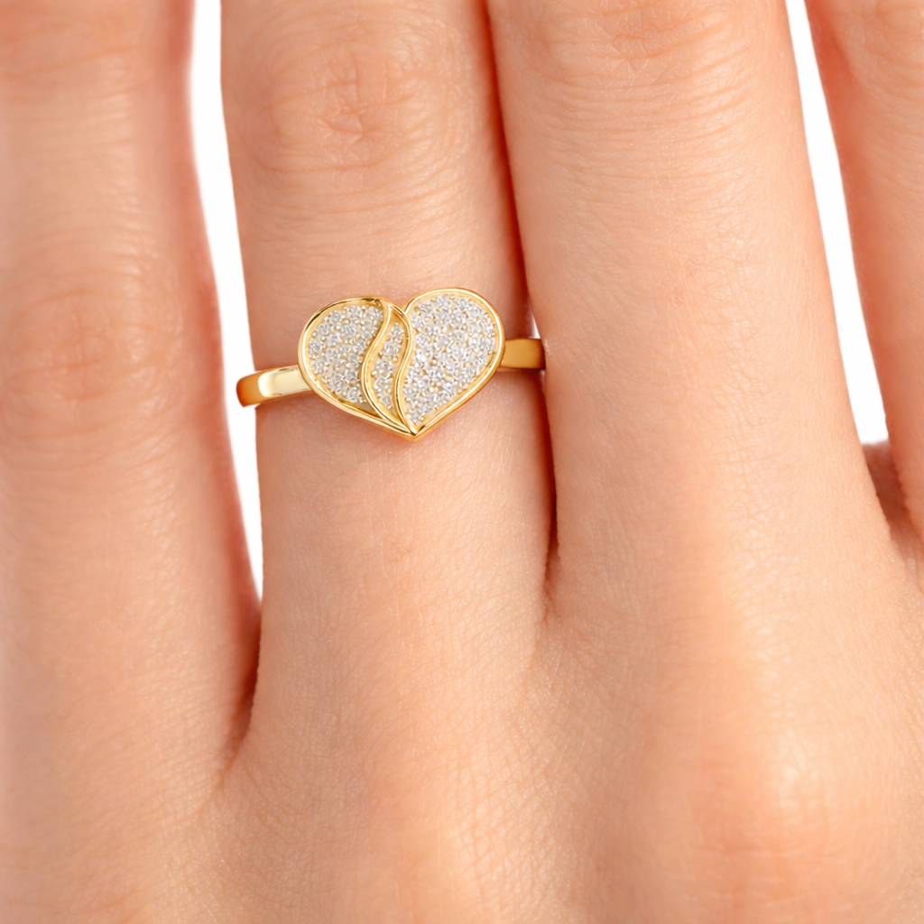 Heart Diamond Promise Ring