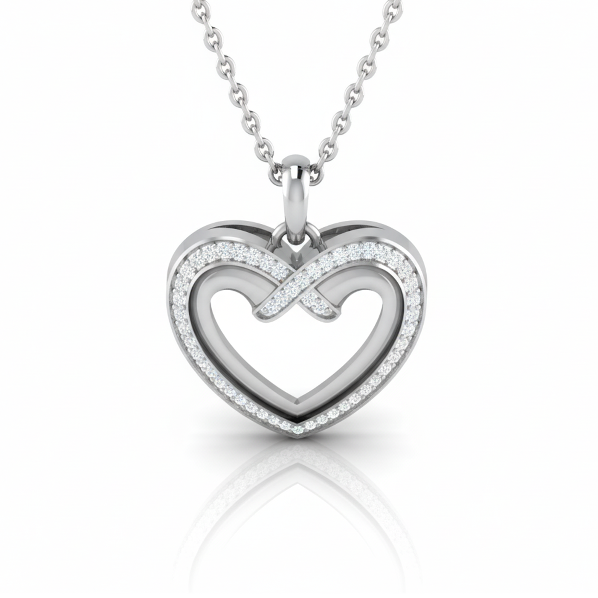 White Gold Heart Pendant
