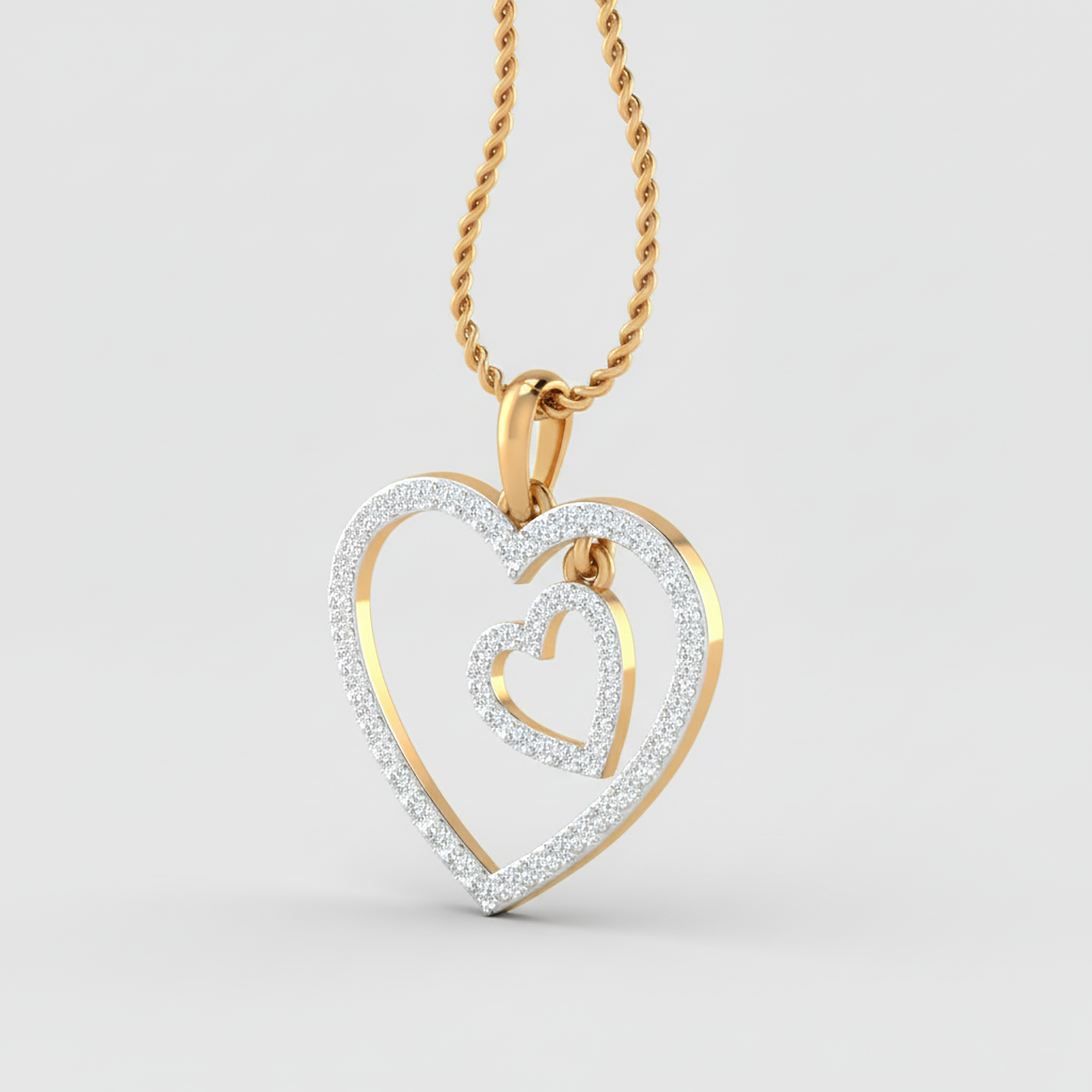 Eternal Embrace Double Heart Pendant