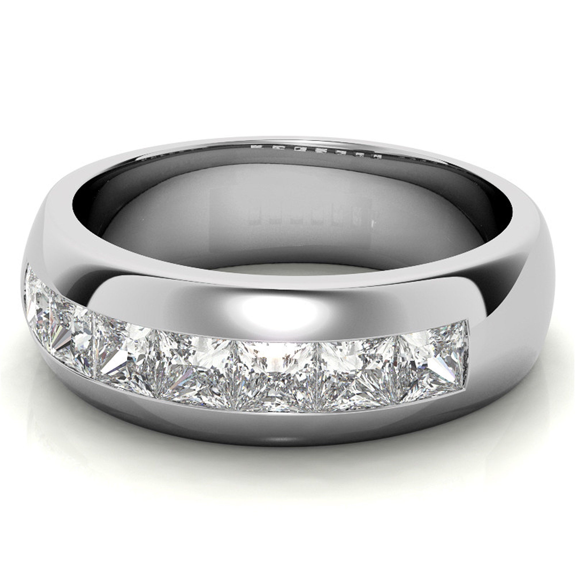 Bold Princess Cut Band Ring