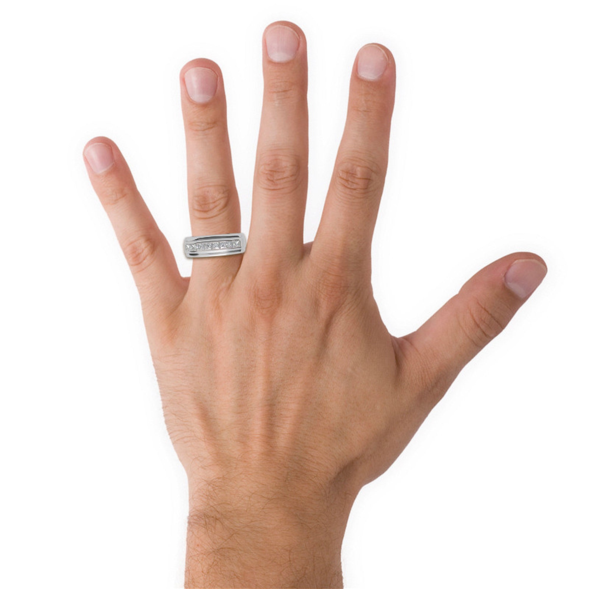 Princess Cut Half Eternity Band