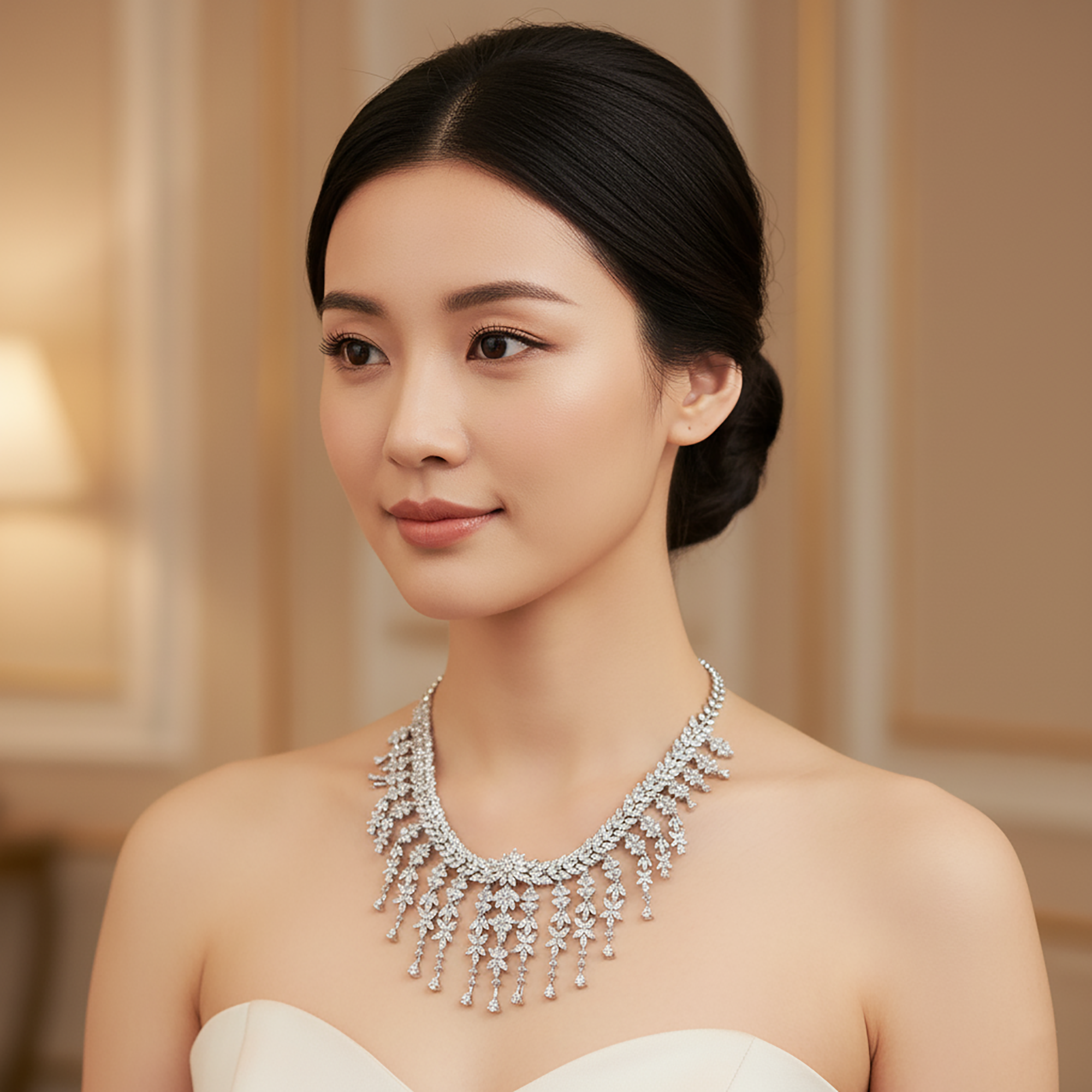 American Diamond Statement Necklace