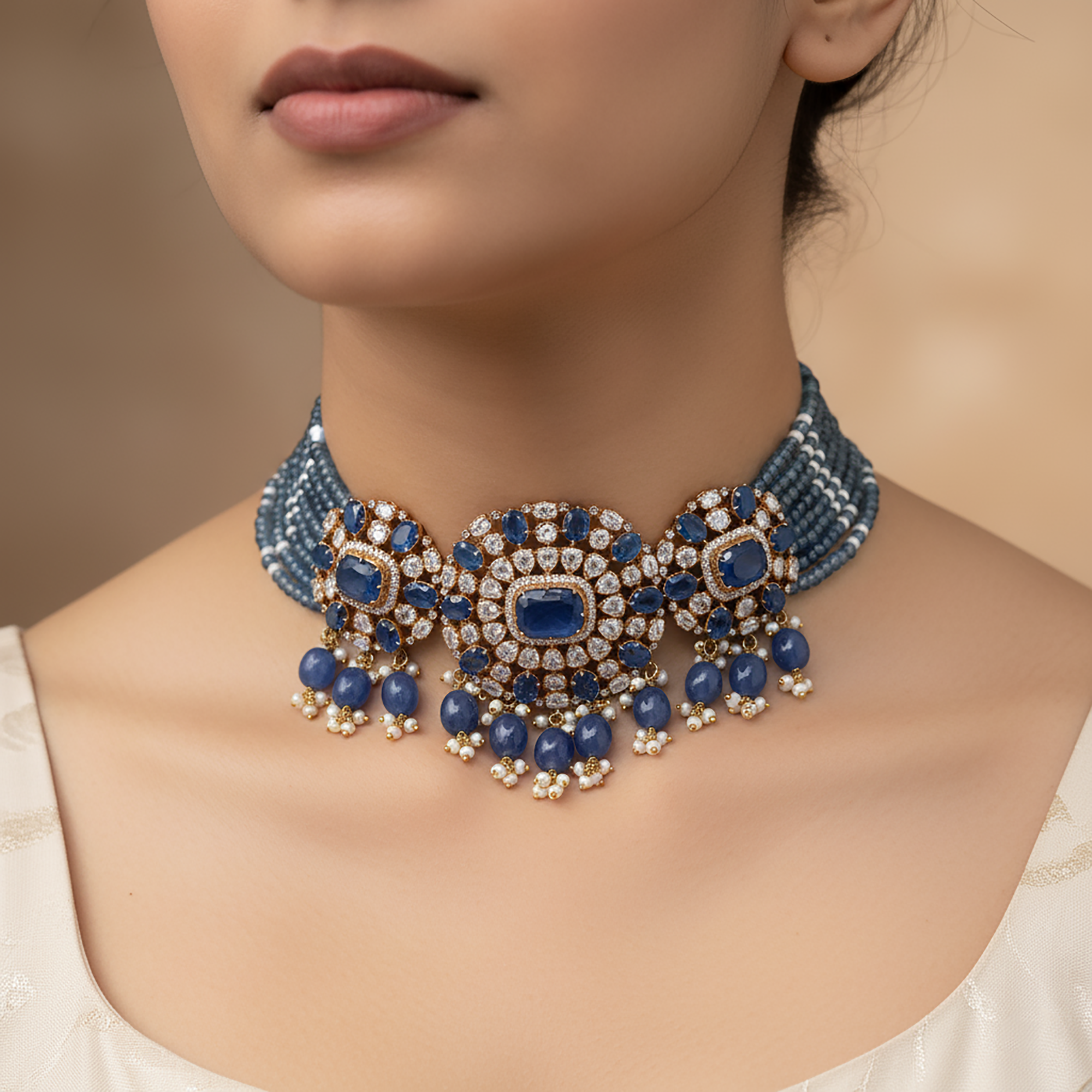 Timeless Sapphire Bridal Choker