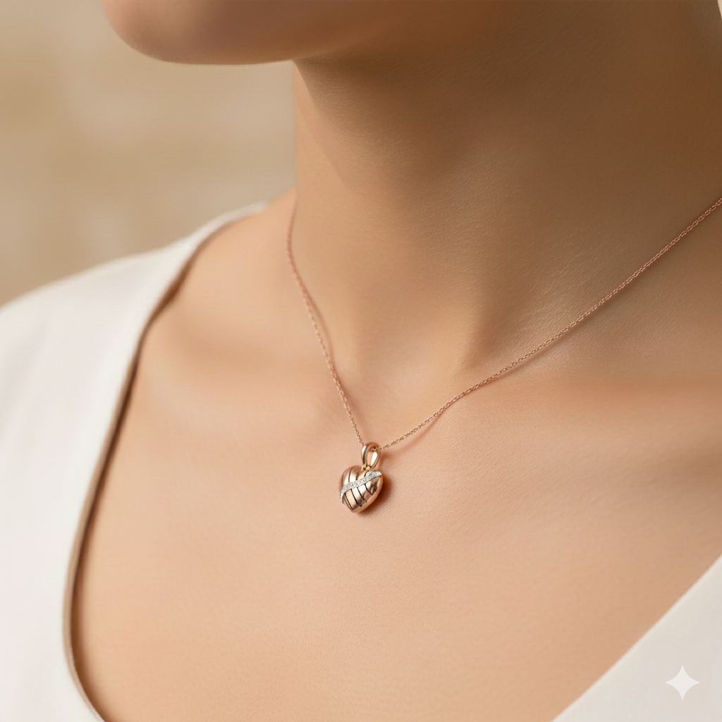 Rose Gold Plated Heart Pendant