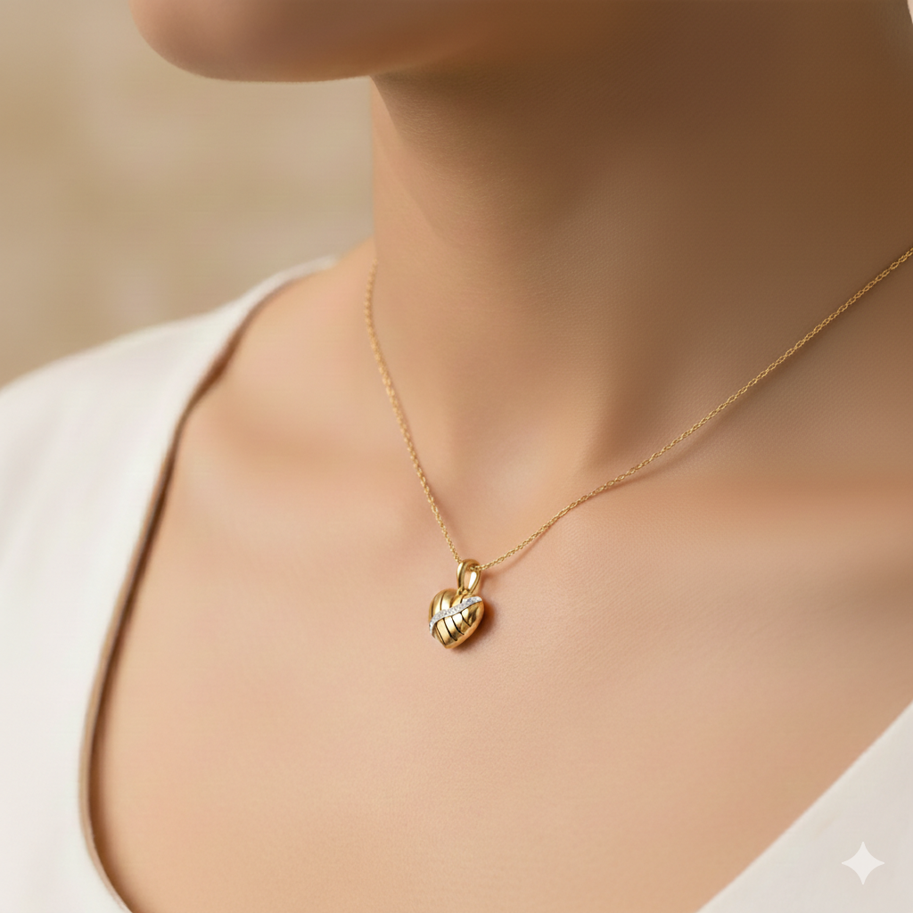 Women's Gold Plated Heart Pendant