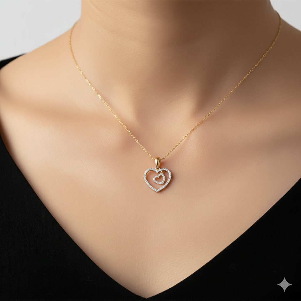 Eternal Embrace Double Heart Pendant