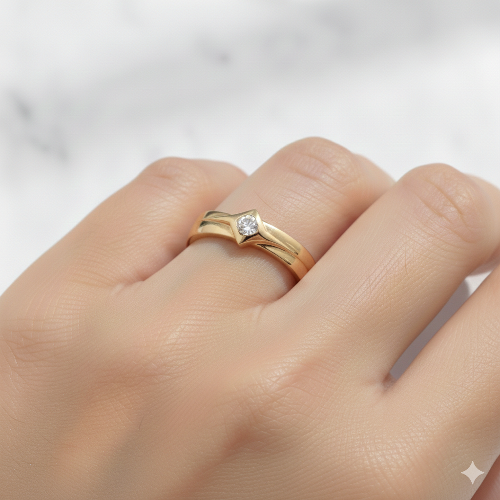 Elegant Two Tone Silver Band