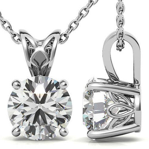 Luxury Round Solitaire Pendant for Women