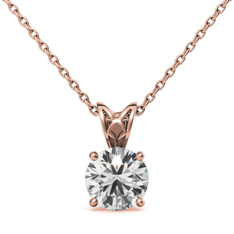 Luxury Round Solitaire Pendant for Women